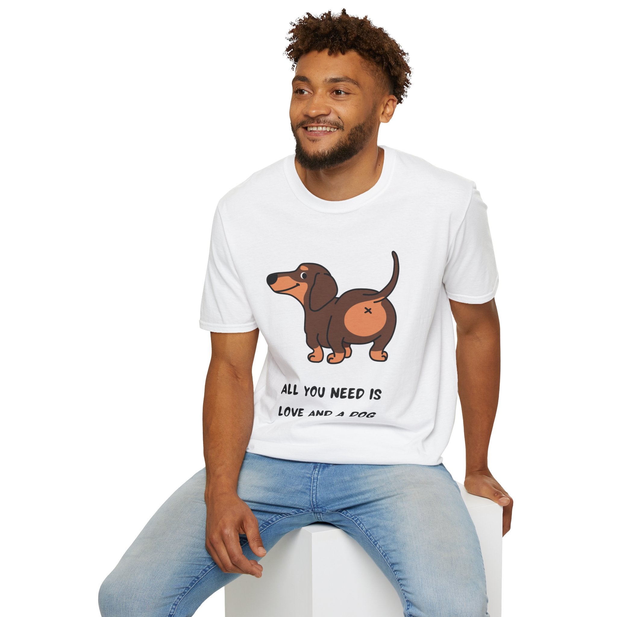 All You Need Is Love and a Dog T-Shirt - Cute Pet Lover Tee