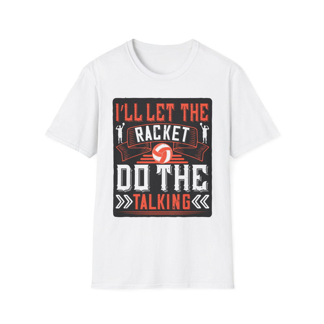 Sporty Unisex Softstyle T-Shirt | Inspirational Racket Design | Ideal for Sports Lovers, Coaches, and Gifts