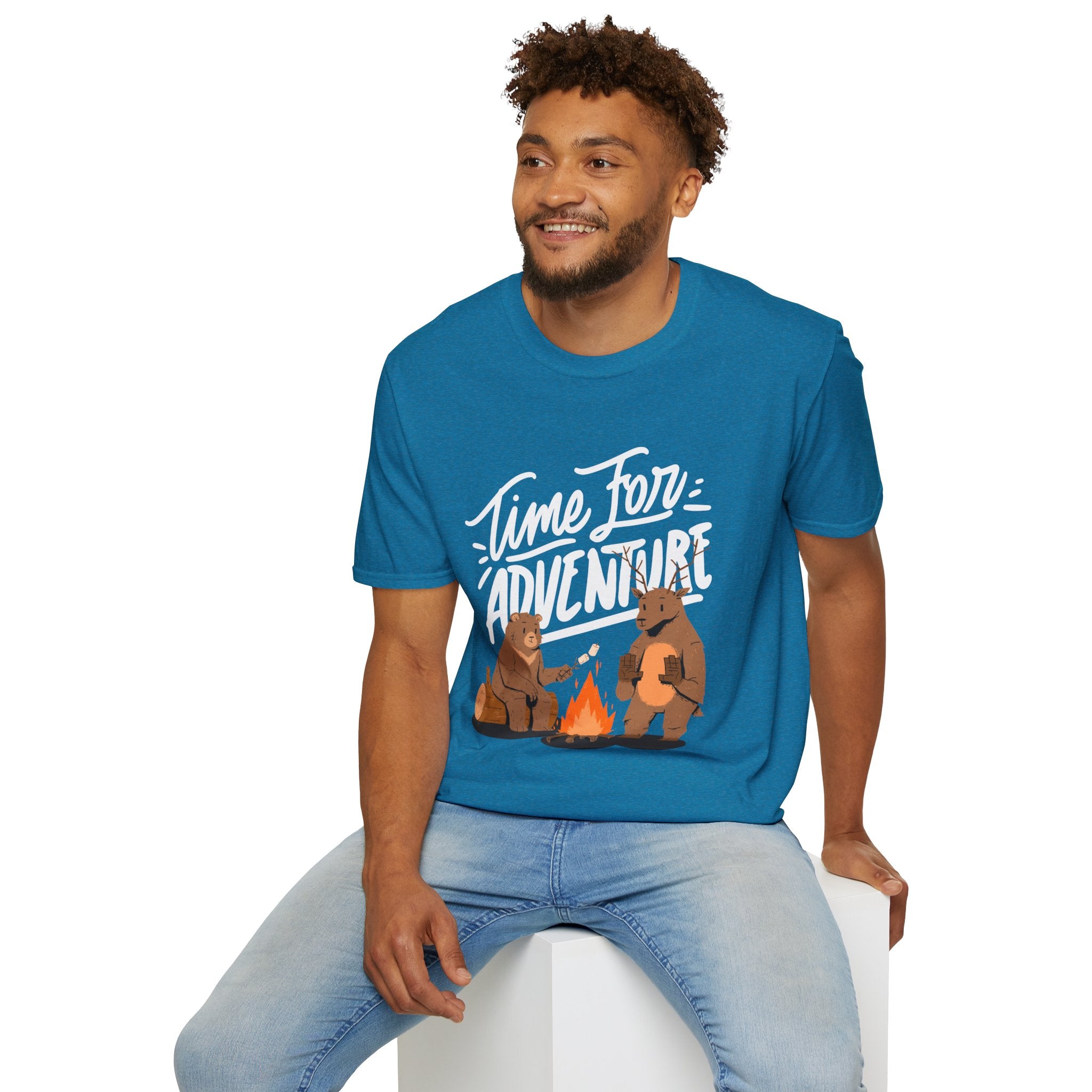 Adventure Bears Unisex Softstyle T-Shirt, Camping Shirt
