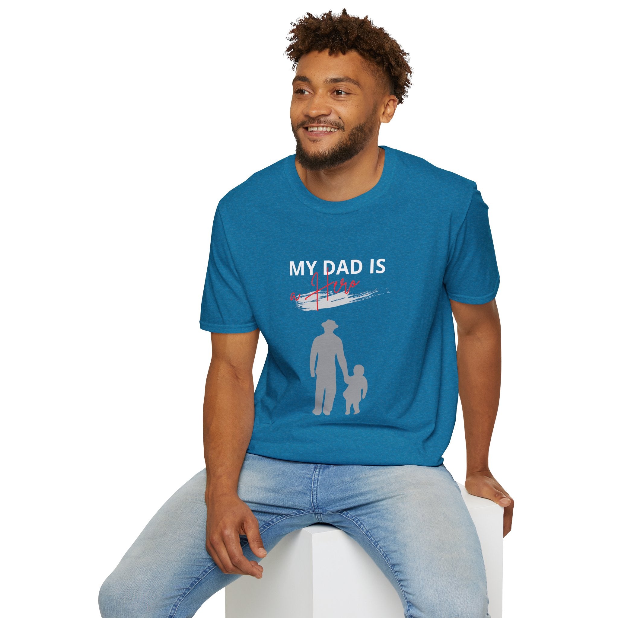 My Dad Is a Hero Unisex T-Shirt, Father's Day Gift, Casual Wear
