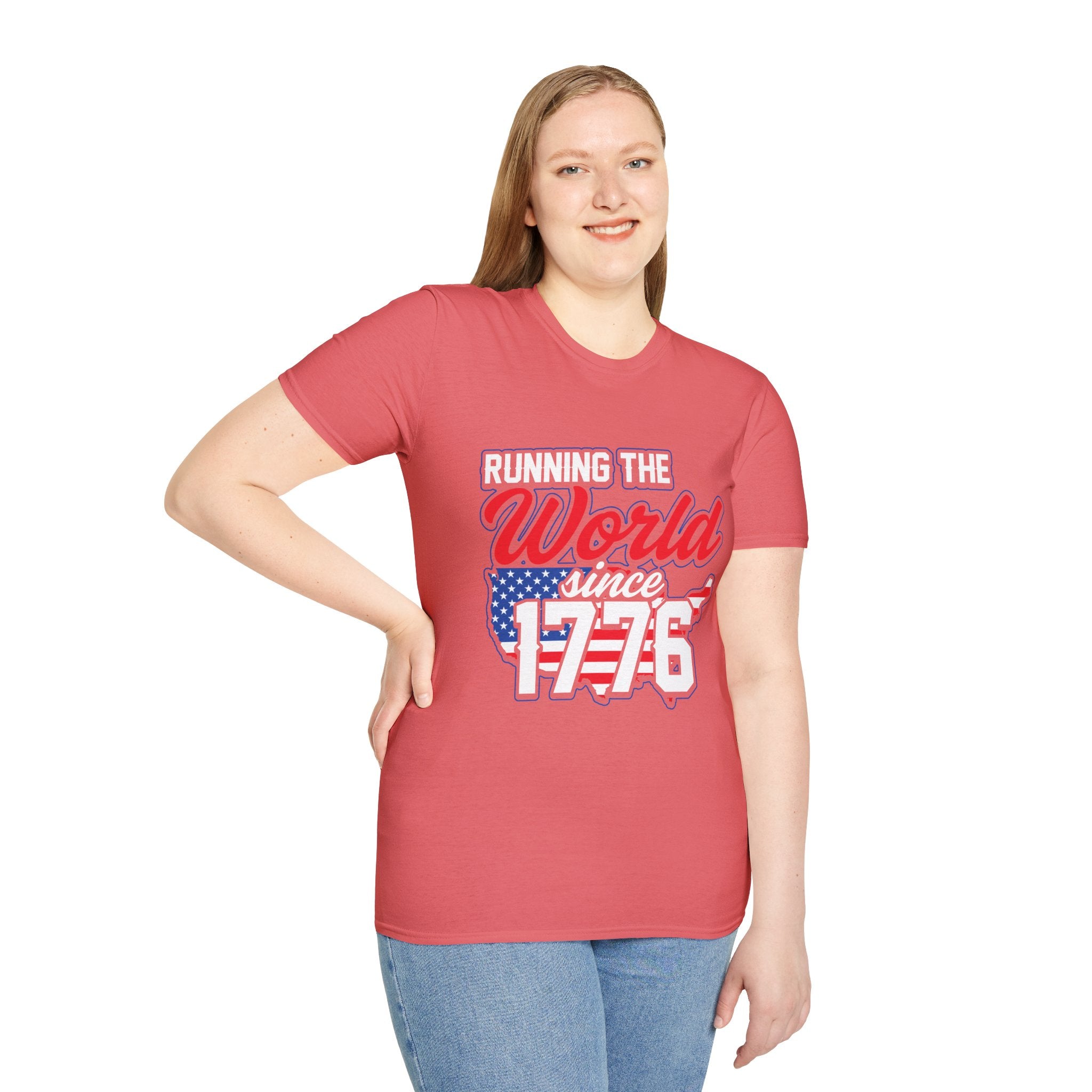 Patriotic Running T-Shirt: Celebrate Freedom, 4th of July, Sports Events, Unisex Tee, Gift for Fitness Lovers, Casual Wear