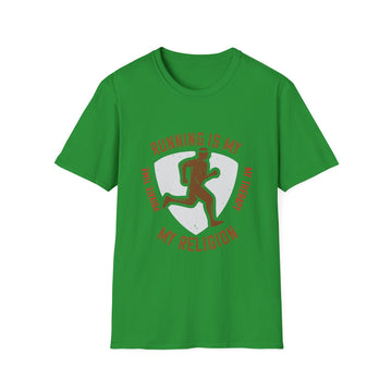 Running Is My Religion Unisex Softstyle T-Shirt | Perfect Gift for Runners, Exercise Lovers, Fitness Enthusiasts, Mother's Day, [...]