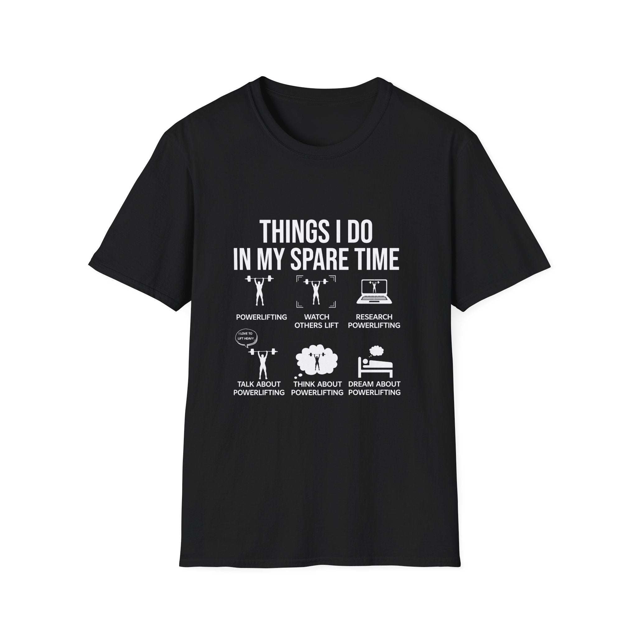 Funny Spare Time Activities T-Shirt, Leisurewear, Gift for Friends, Casual Humor Shirt, Relaxation Tee, Birthday Present
