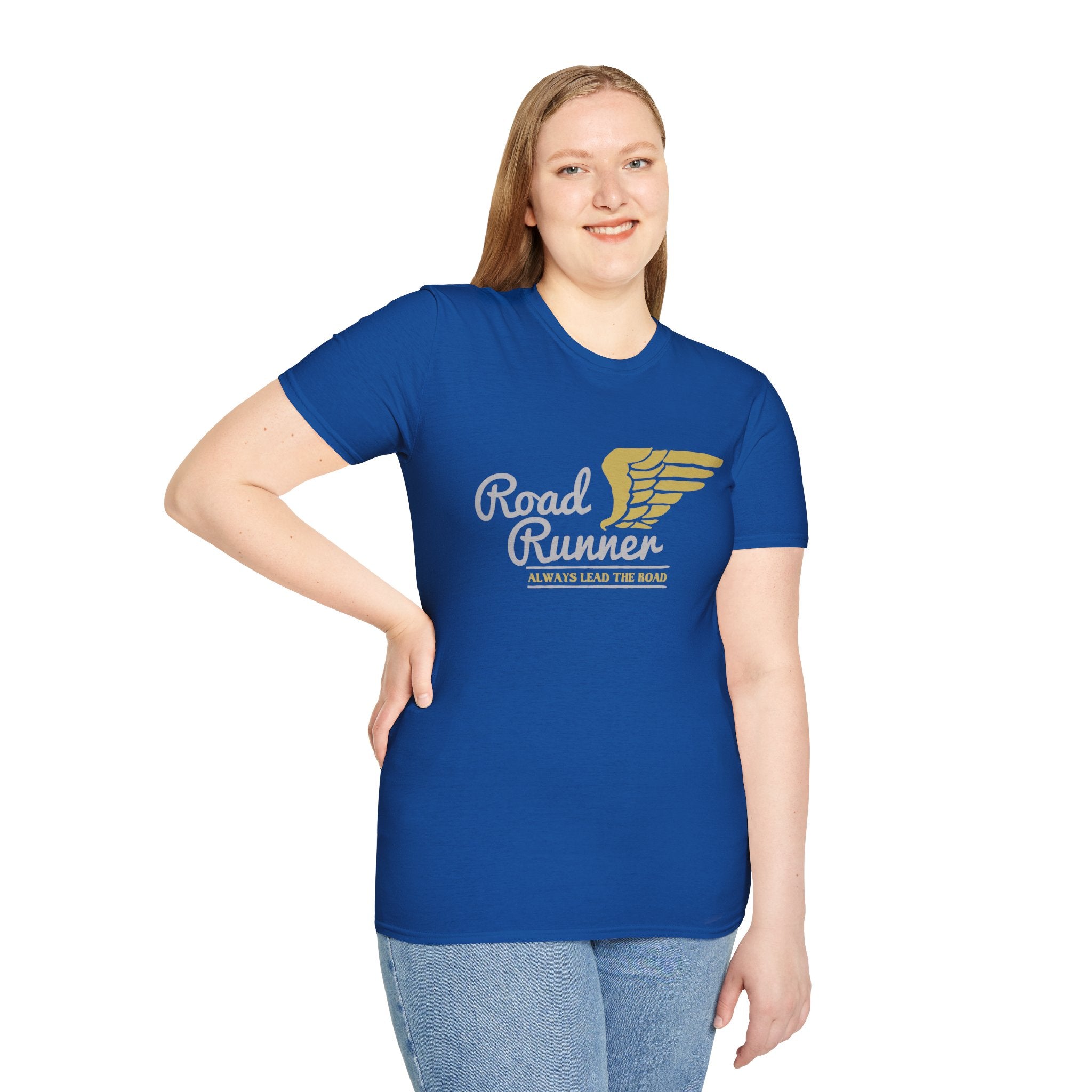 Road Runner Unisex Softstyle T-Shirt | Perfect Gift for Runners, Sports Lovers, Fitness Enthusiasts, Casual Wear, Marathon Events