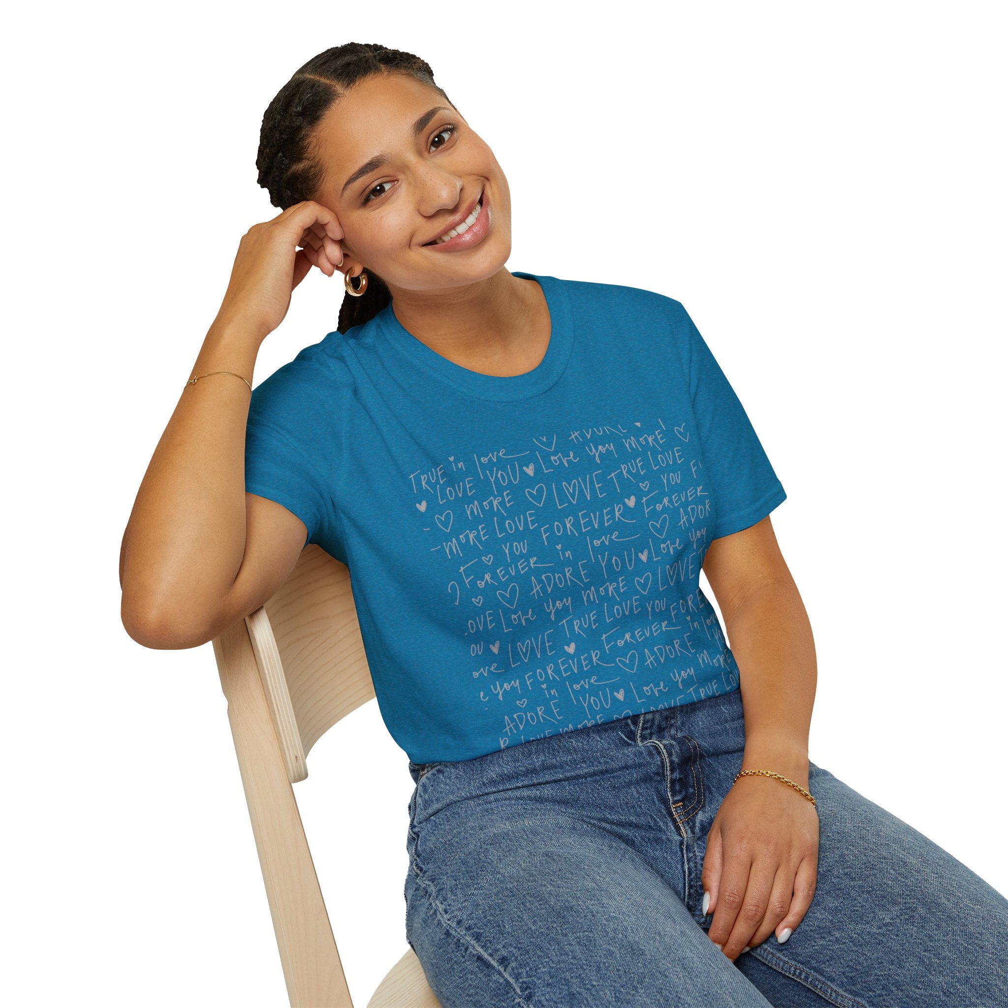 Romantic Love Note Unisex T-Shirt, Cute Casual Tee