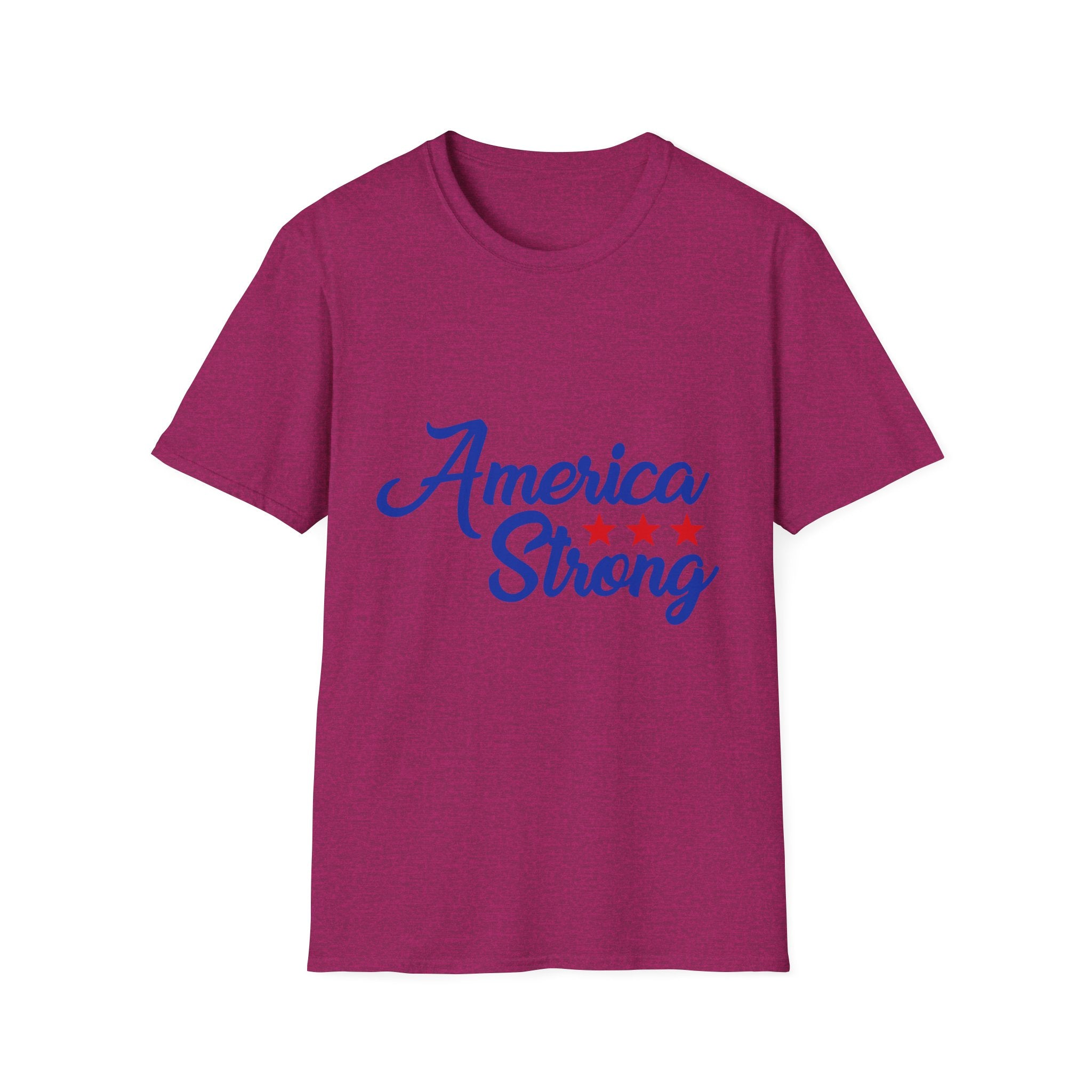 Unisex Softstyle T-Shirt - America Strong, Patriotic Tee, Casual Wear, Independence Day Outfit, Gift for Veterans, Summer Style