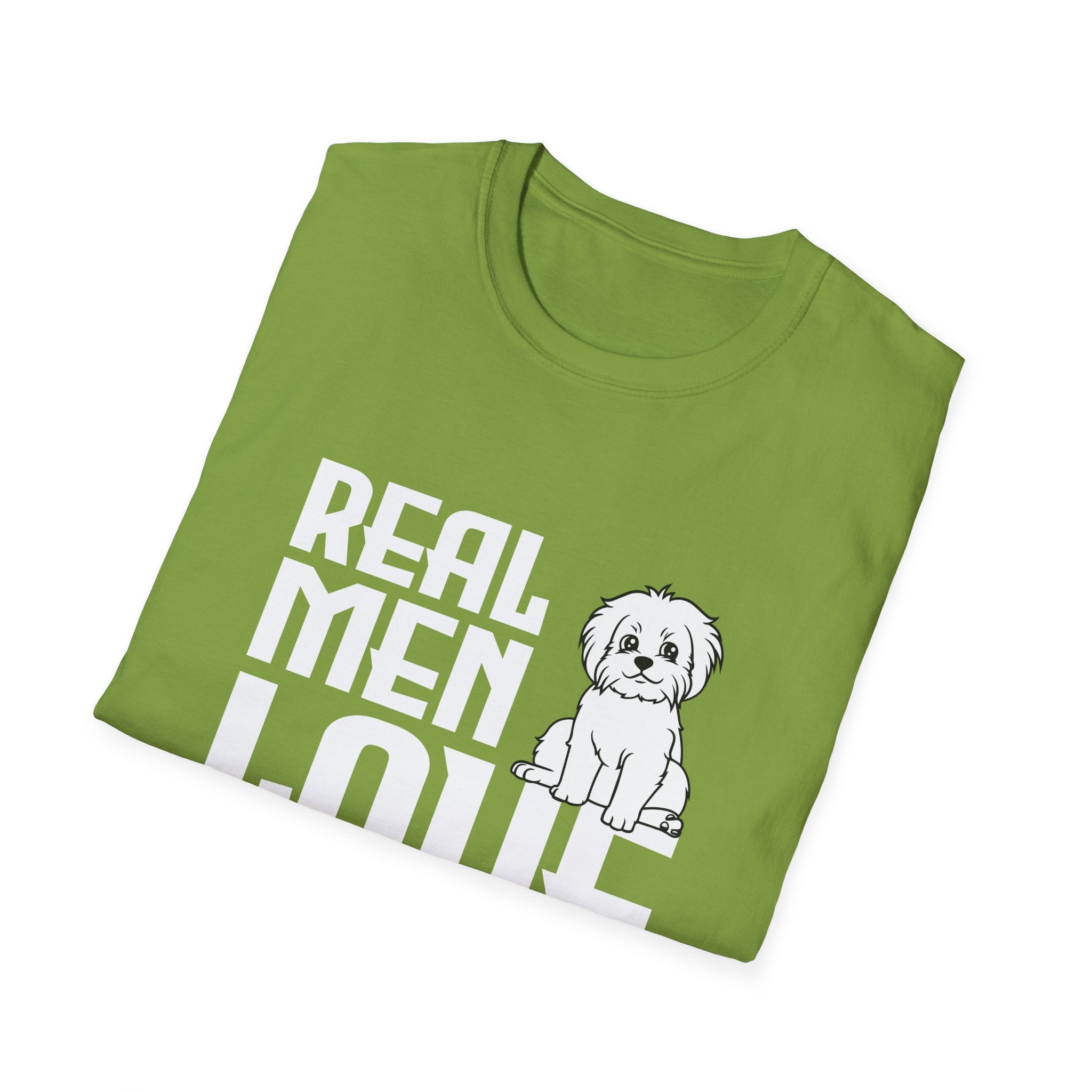 Unisex Dog Lover T-Shirt, Real Men Love Dogs Tee, Pet Owner Apparel, Gift for Dog Dads, Perfect for Birthdays