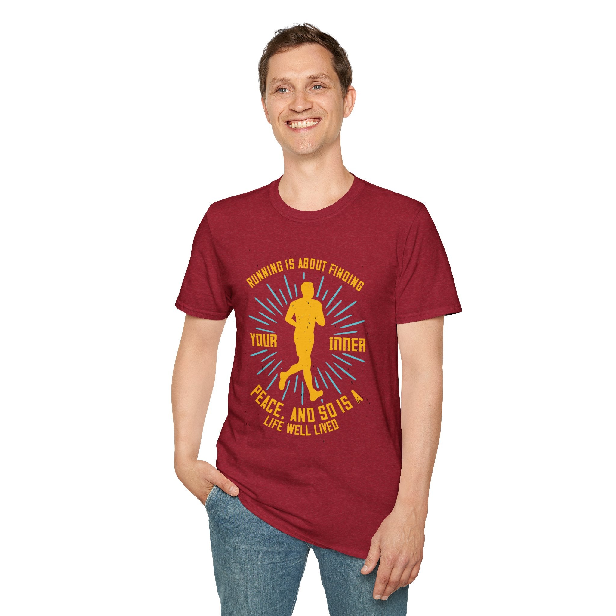 Inspirational Running T-Shirt for Peace Seekers, Fitness Gift
