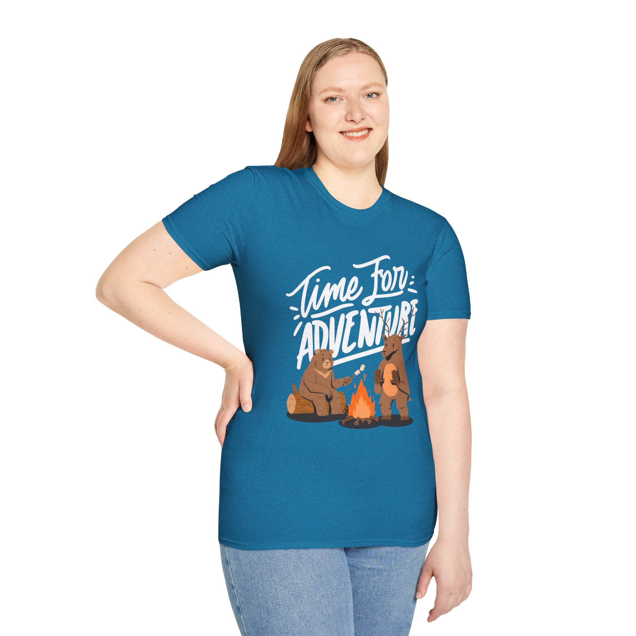 Adventure Bears Unisex Softstyle T-Shirt, Camping Shirt