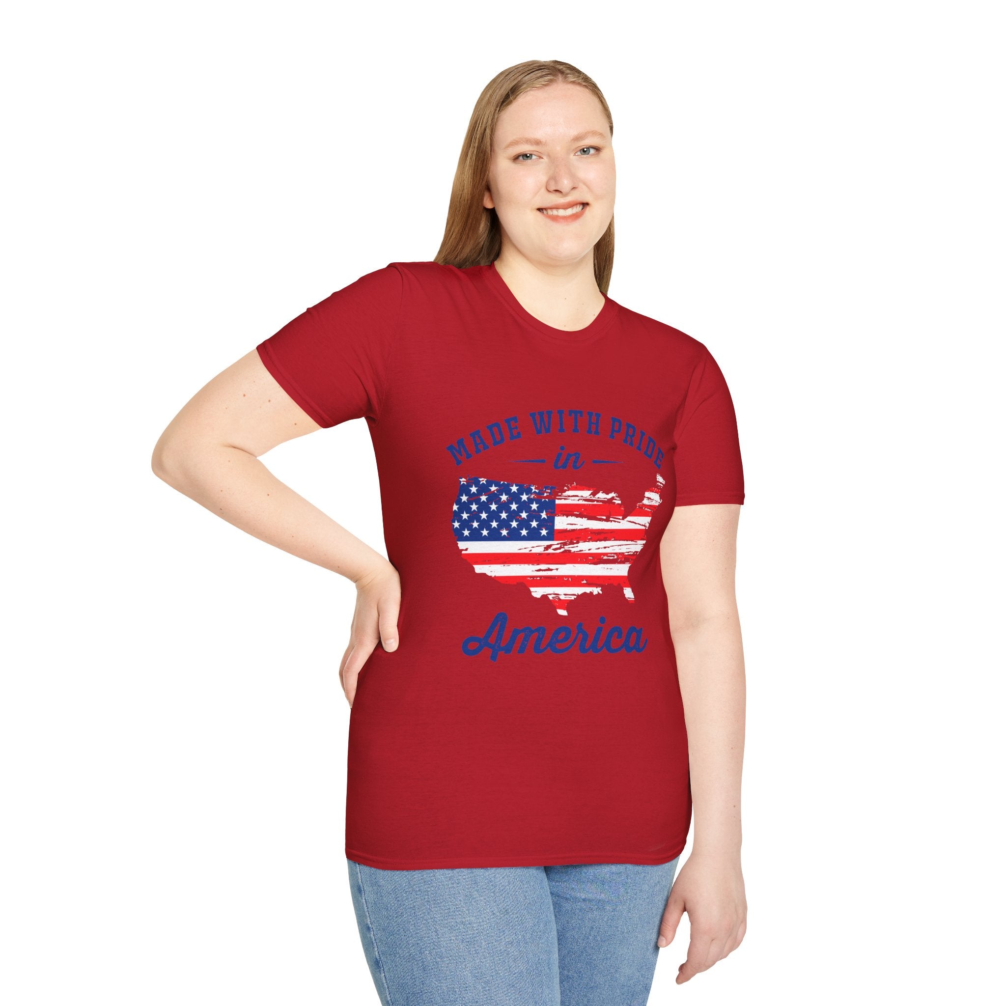 Pride USA Unisex T-Shirt, American Flag Graphic Tee, Independence Day Shirt, Gift for Patriots, Casual Everyday Wear