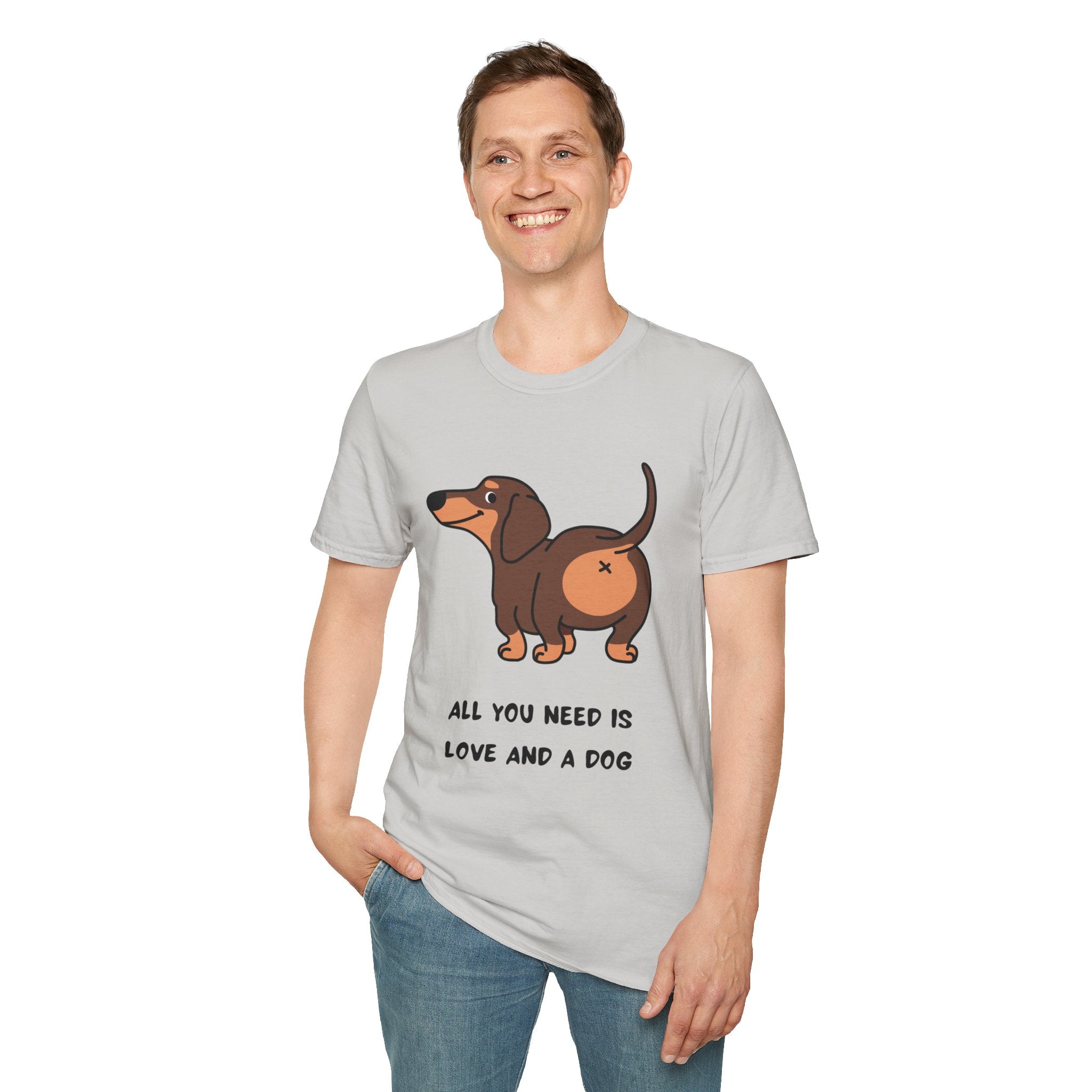 All You Need Is Love and a Dog T-Shirt - Cute Pet Lover Tee