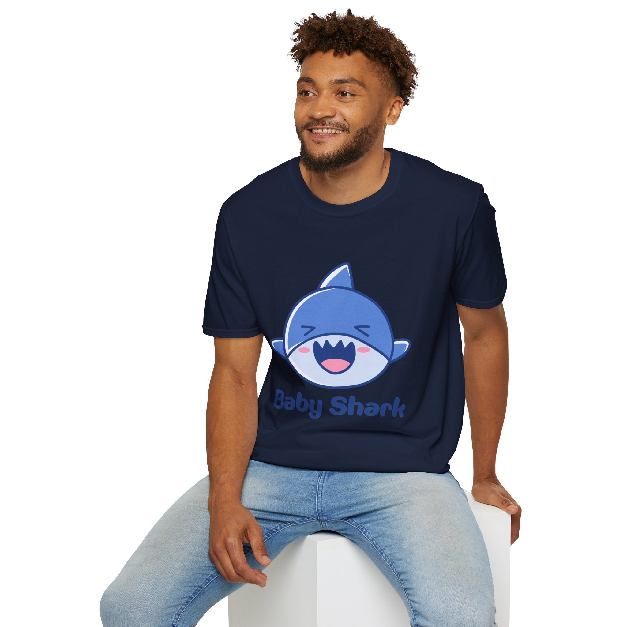 Baby Shark Softstyle T-Shirt, Fun Kids Tee, Cute Baby Shark Shirt