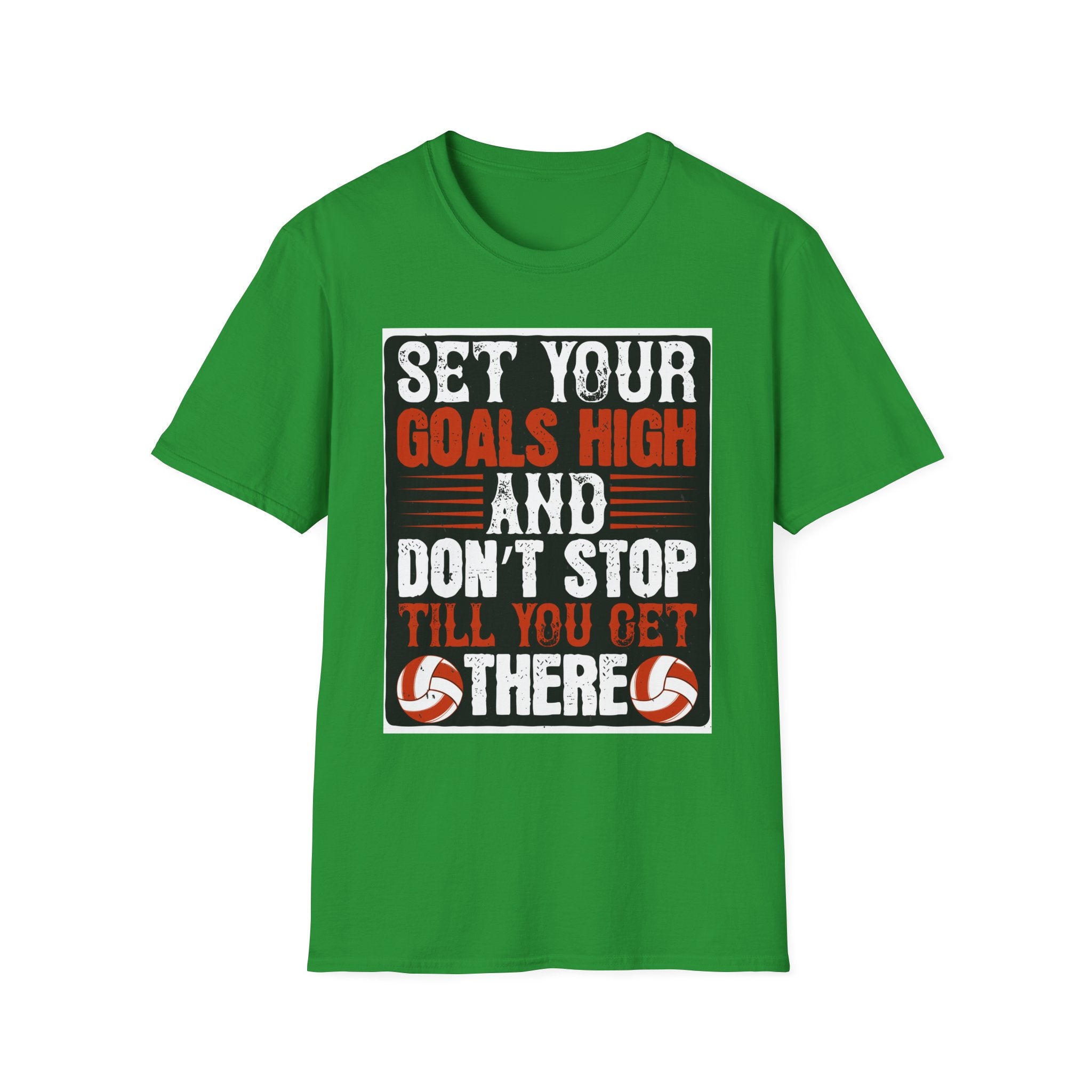 Motivational Unisex T-Shirt - "Set Your Goals High" - Inspirational Workout Tee
