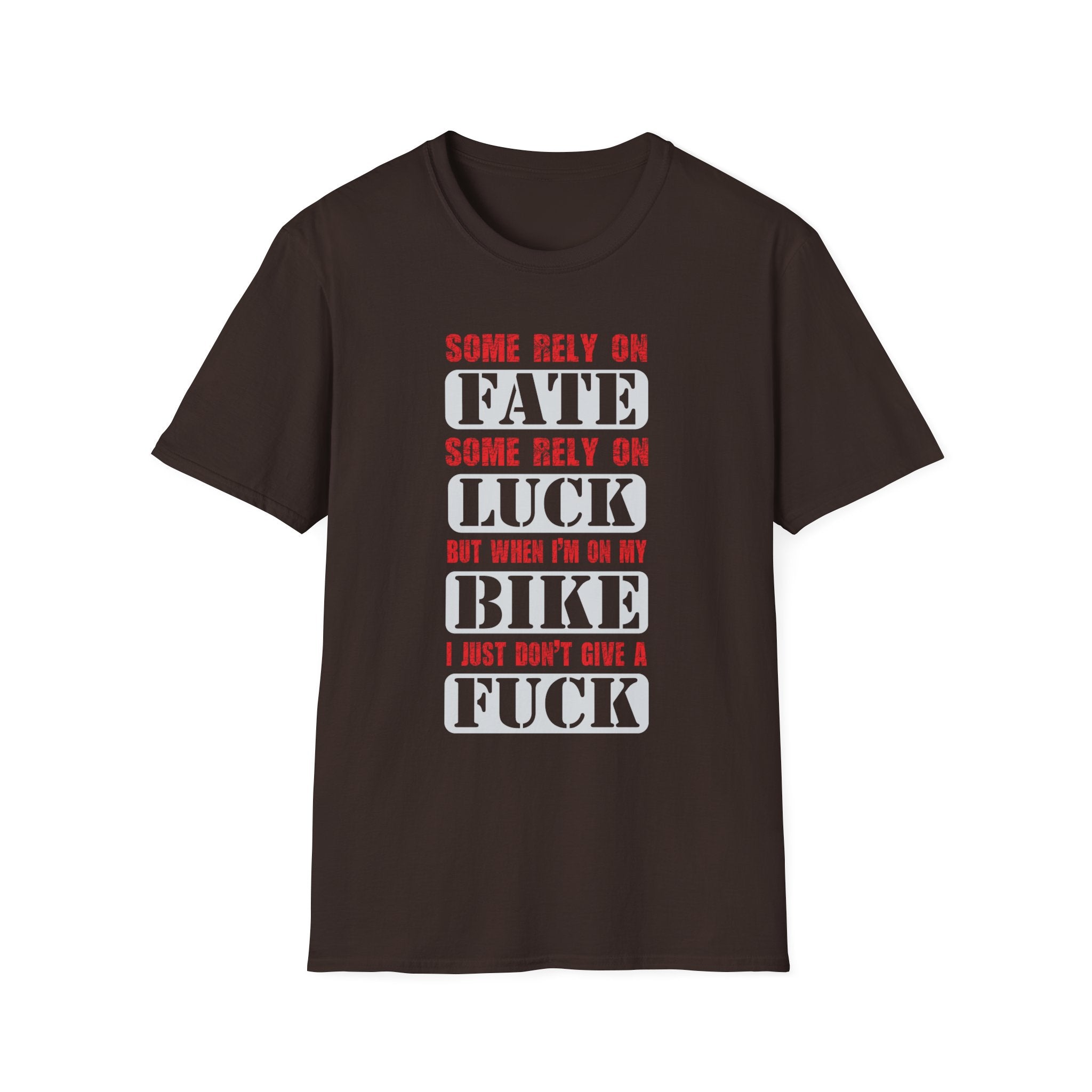 Rebellious Unisex T-Shirt - Fate, Luck, Bike, Adventure Shirt, Perfect for Bikers, Casual Wear, Gifts for Friends, Unique Graphic Tee