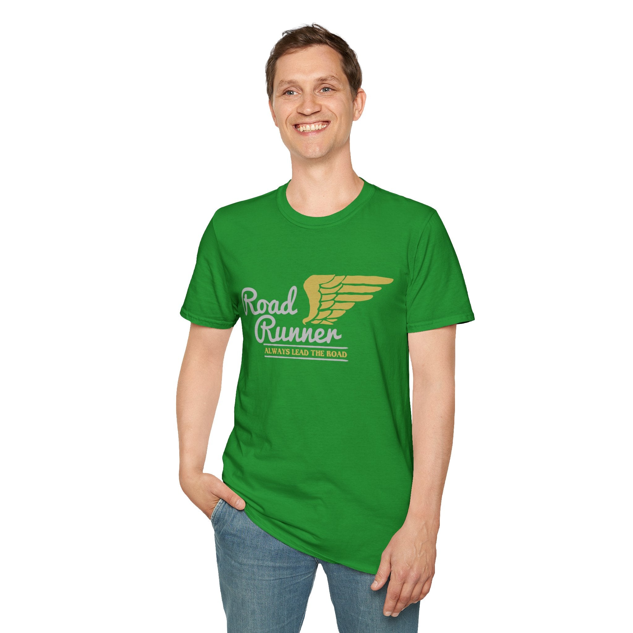 Road Runner Unisex Softstyle T-Shirt | Perfect Gift for Runners, Sports Lovers, Fitness Enthusiasts, Casual Wear, Marathon Events