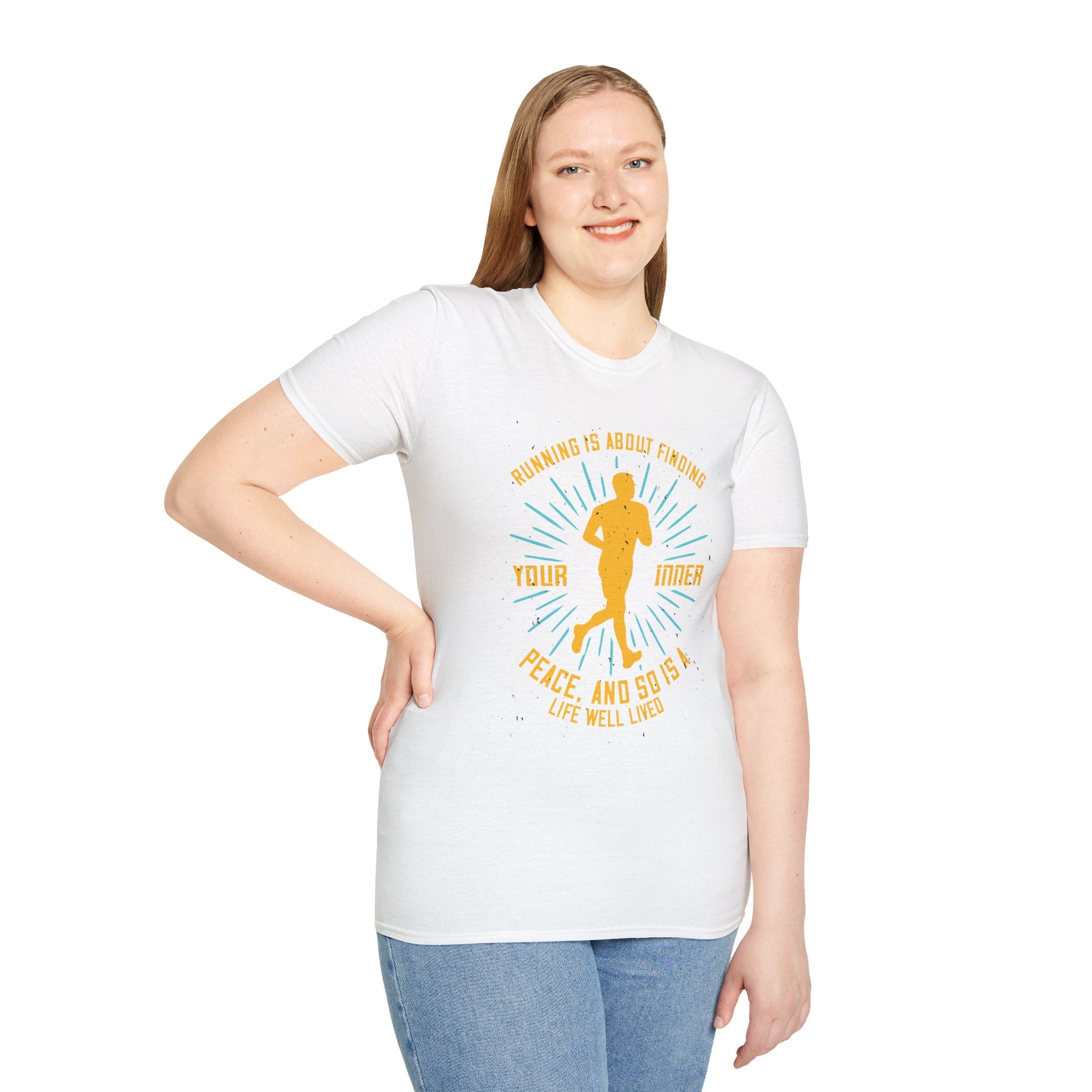 Inspirational Running T-Shirt for Peace Seekers, Fitness Gift