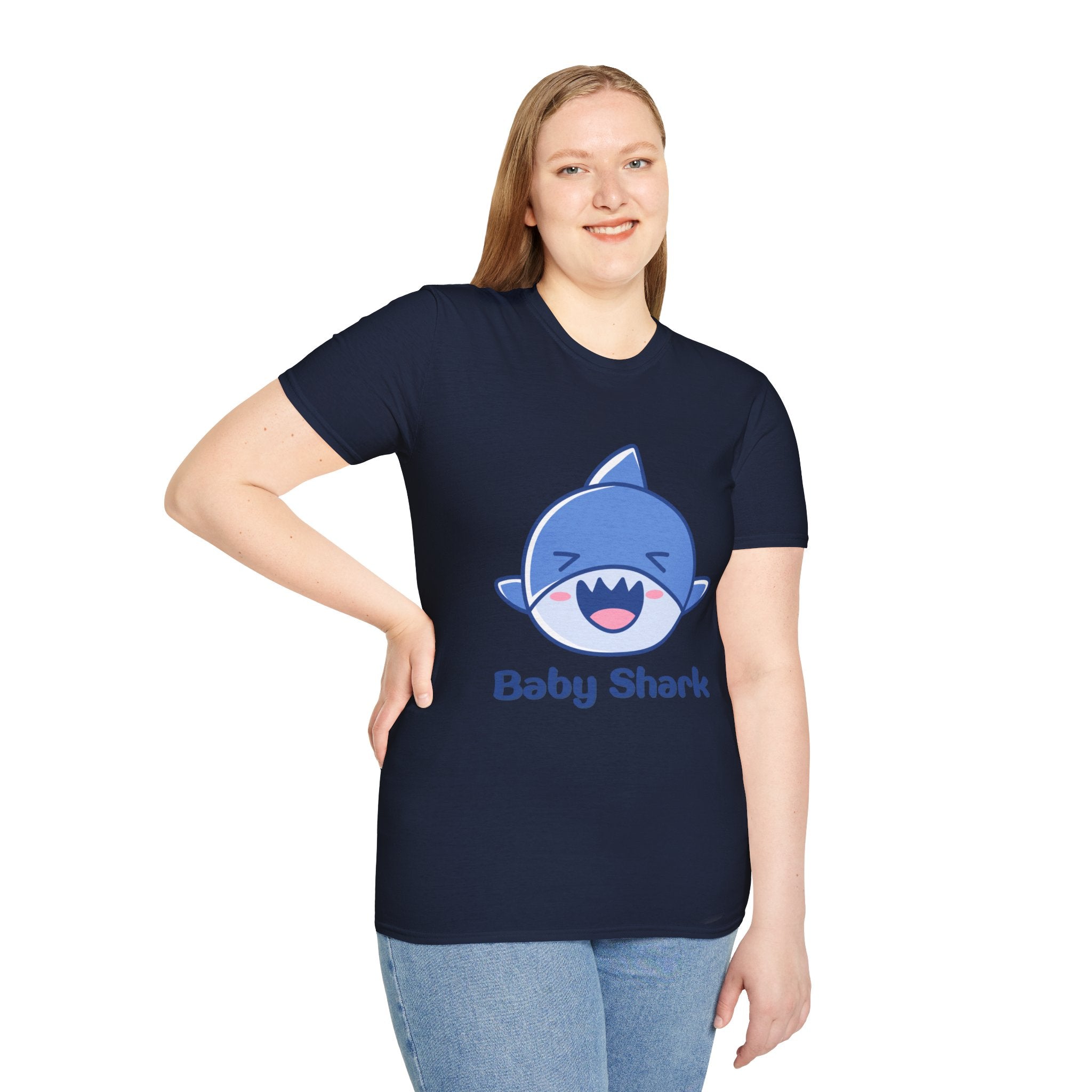 Baby Shark Softstyle T-Shirt, Fun Kids Tee, Cute Baby Shark Shirt