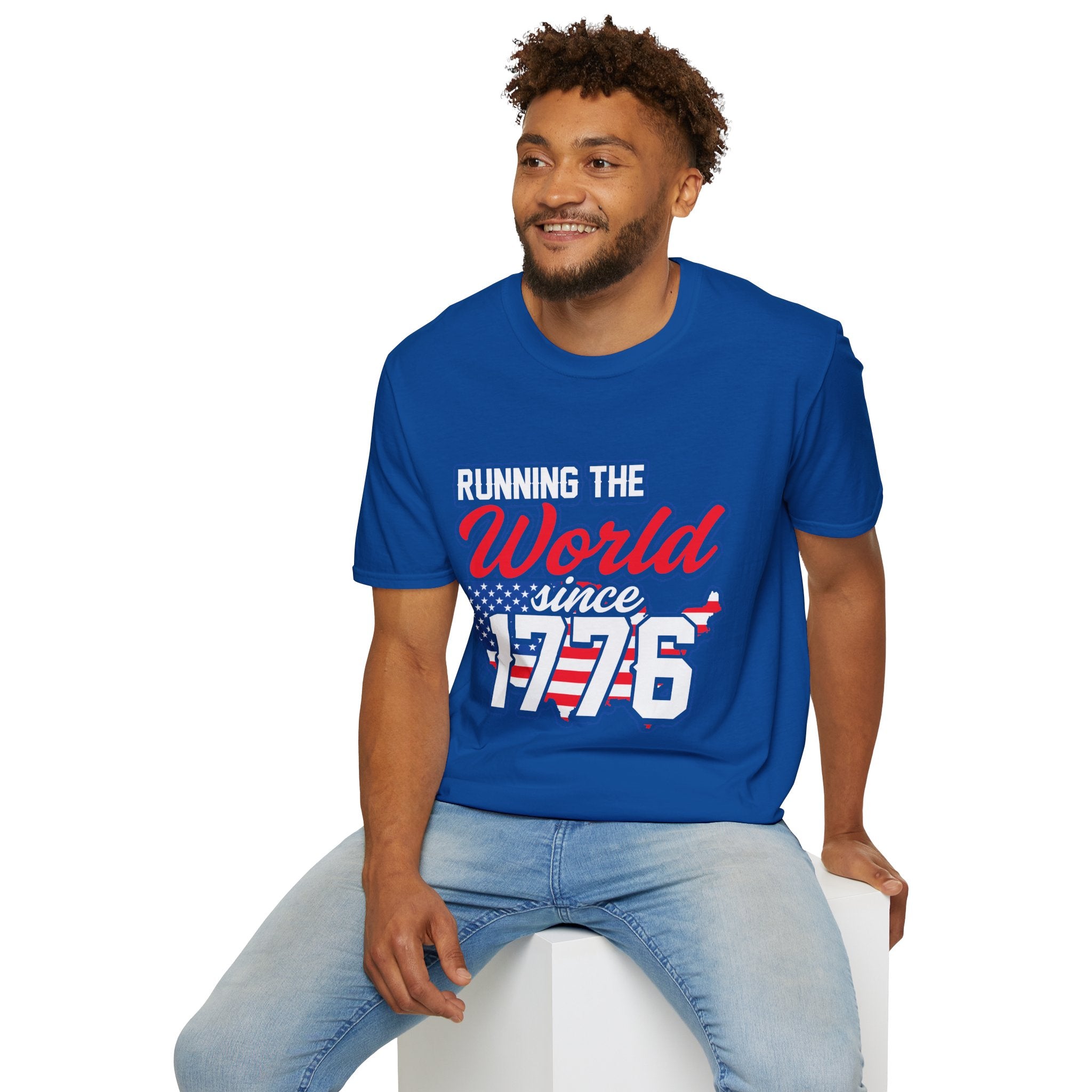 Patriotic Running T-Shirt: Celebrate Freedom, 4th of July, Sports Events, Unisex Tee, Gift for Fitness Lovers, Casual Wear