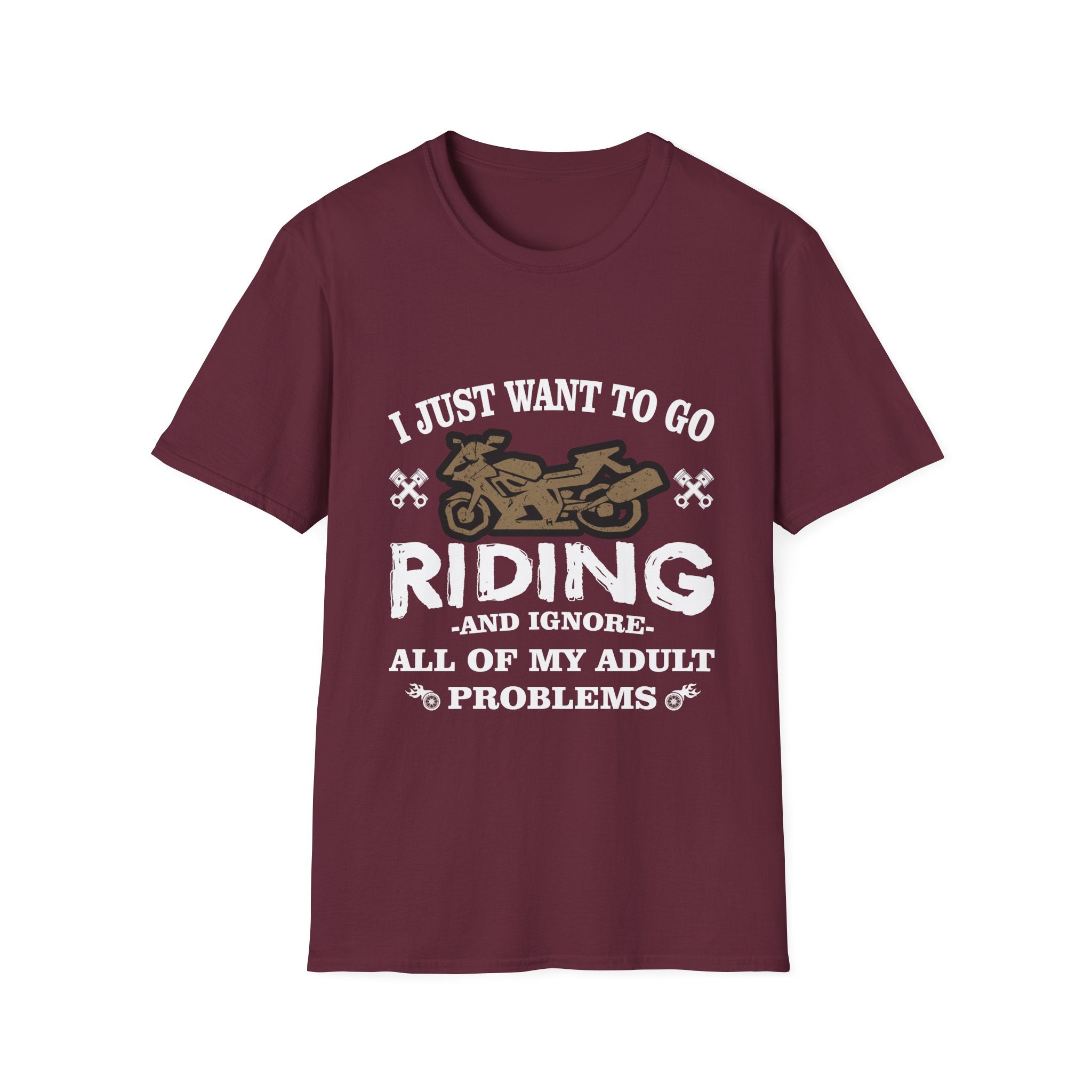 Unisex Riding T-Shirt - Perfect for Bikers, Adulting Humor, Birthdays, Gifts for Him, Summer Wear