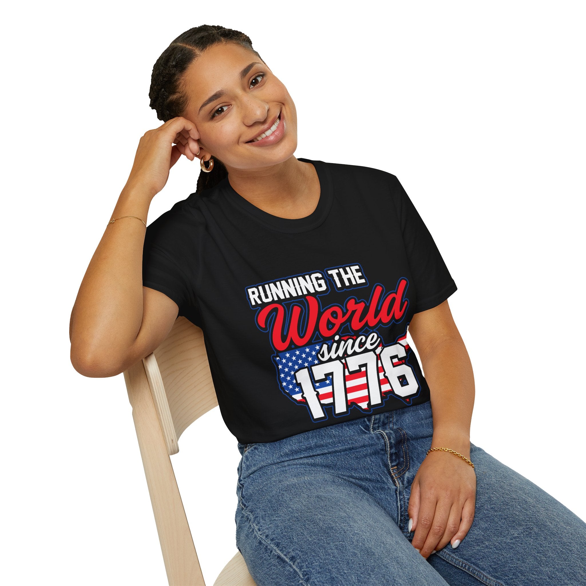 Patriotic Running T-Shirt: Celebrate Freedom, 4th of July, Sports Events, Unisex Tee, Gift for Fitness Lovers, Casual Wear