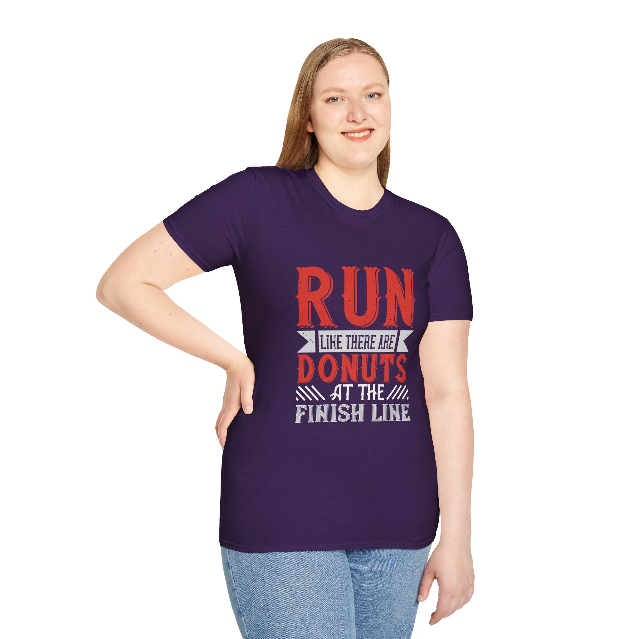 Playful Fitness T-Shirt - Perfect for Runners, Gift for Donut Lovers
