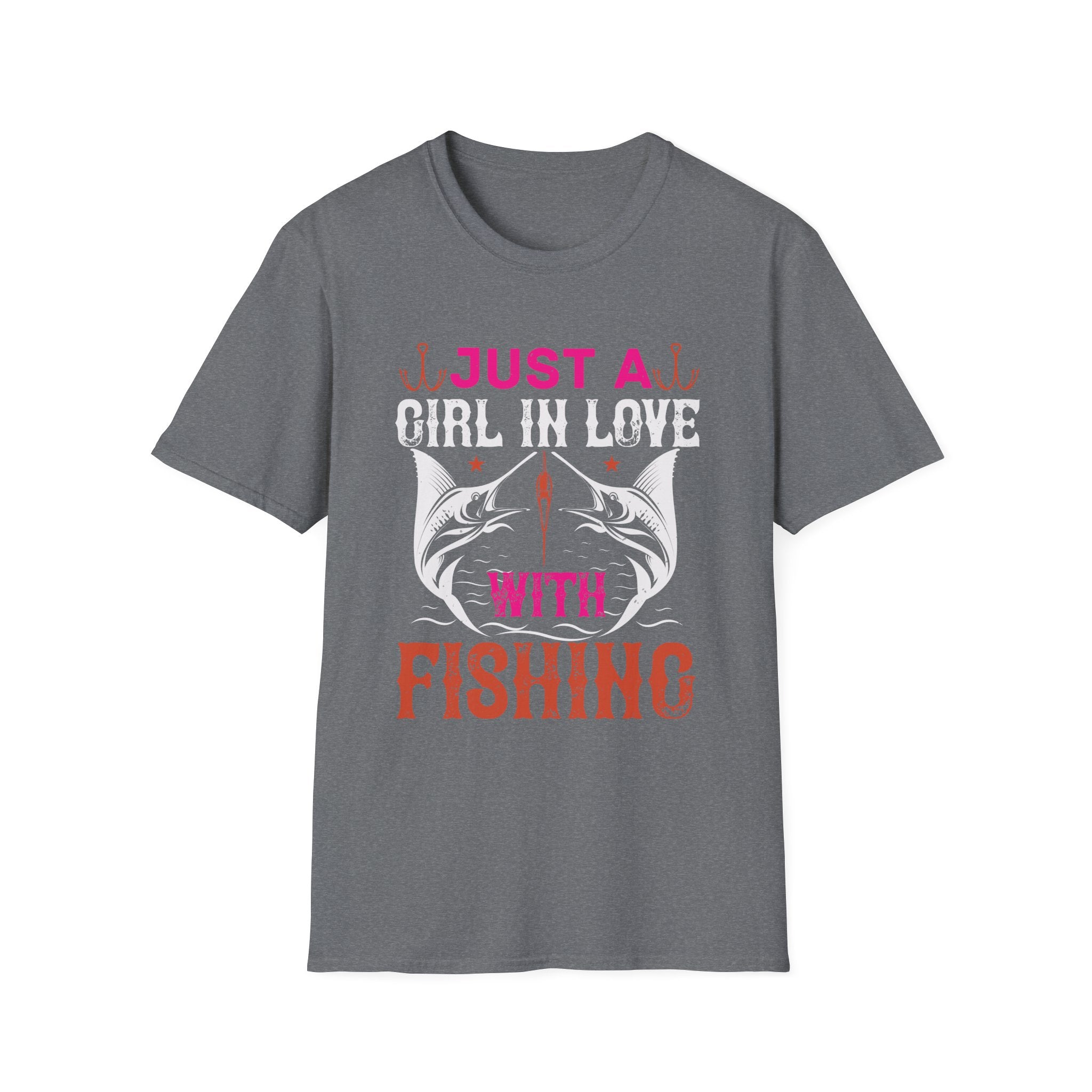 Fishing Lover T-Shirt for Women | Just a Girl in Love With Fishing, Gifts for Fisherwomen, Fishing Apparel, Outdoor Clothing, Birthday Gift