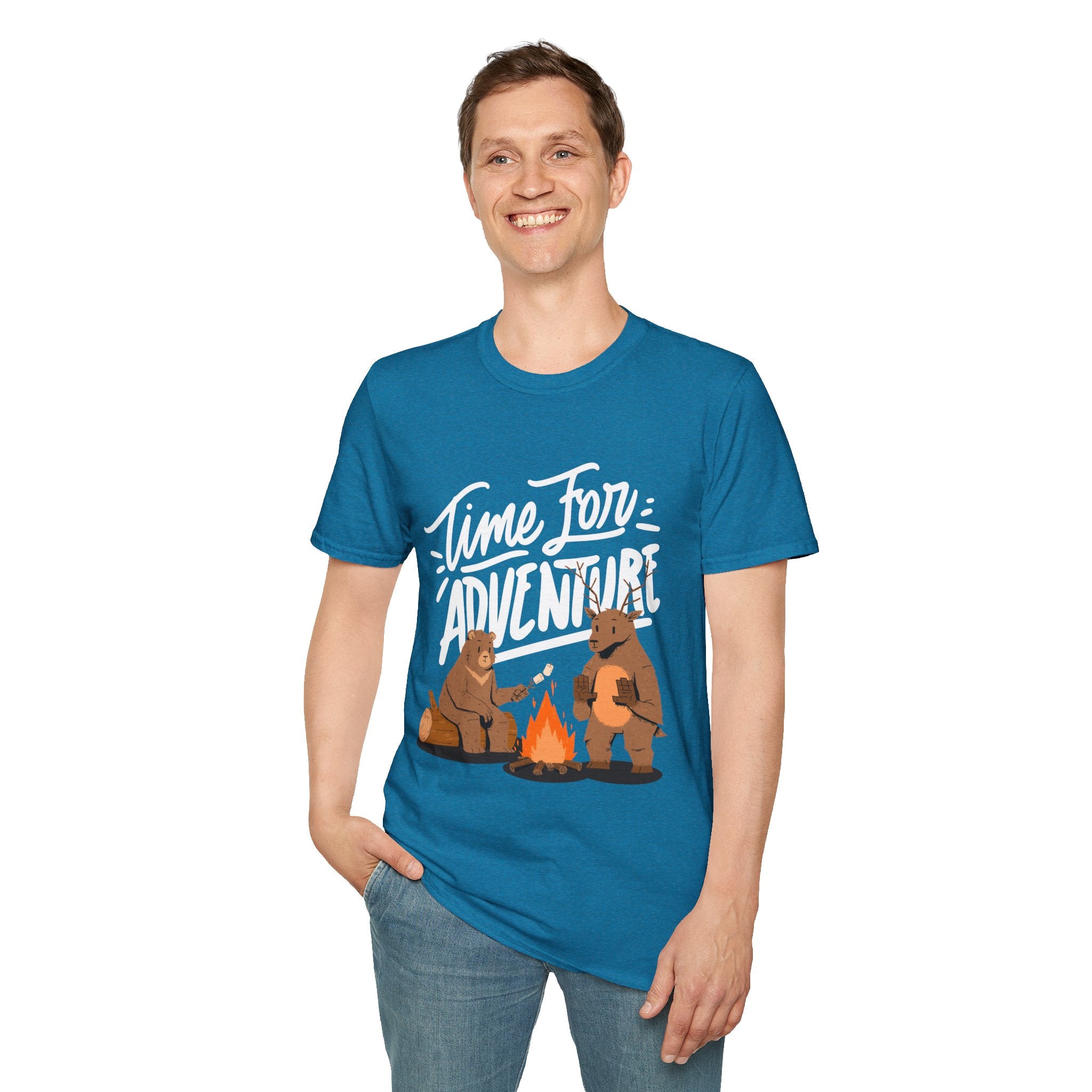 Adventure Bears Unisex Softstyle T-Shirt, Camping Shirt