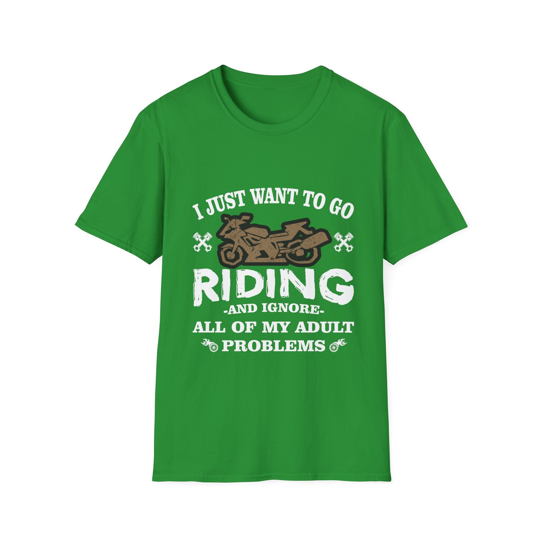 Unisex Riding T-Shirt - Perfect for Bikers, Adulting Humor, Birthdays, Gifts for Him, Summer Wear