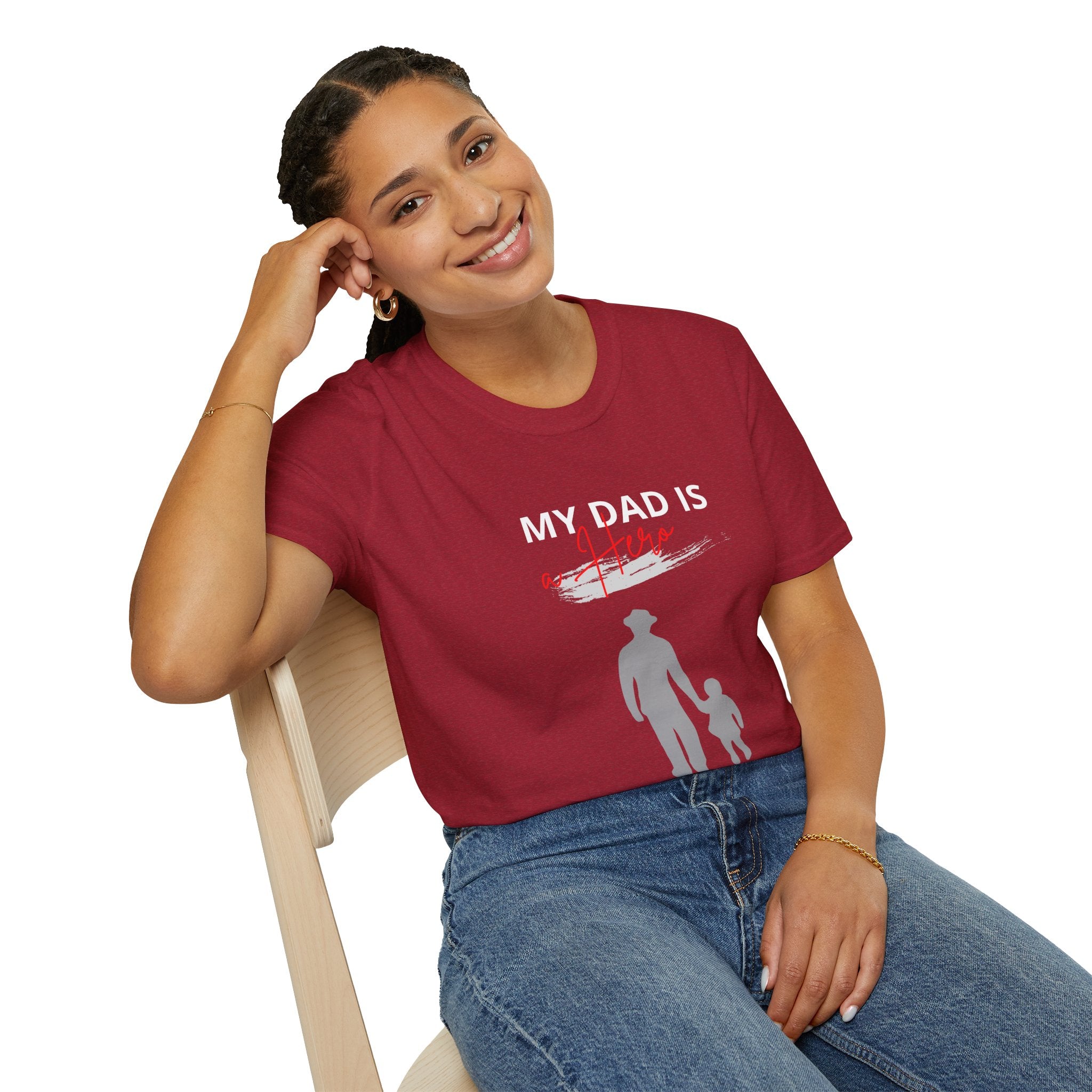 My Dad Is a Hero Unisex T-Shirt, Father's Day Gift, Casual Wear