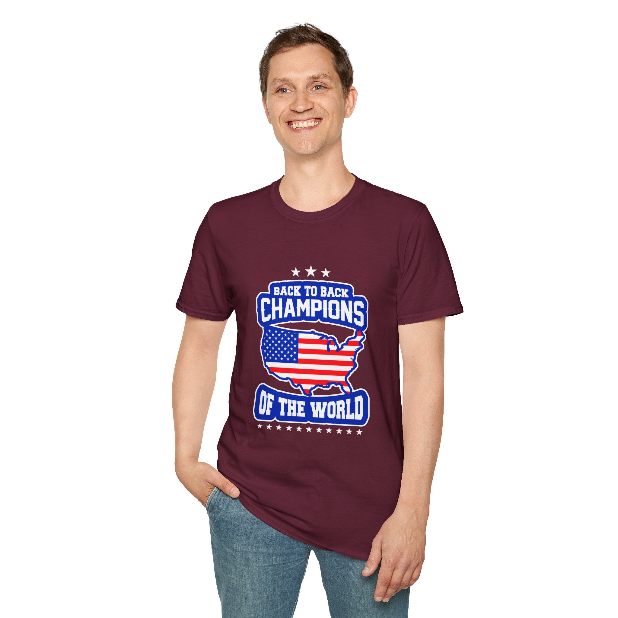 Patriotic Unisex T-Shirt for Champions | Casual Wear, Gift for Sports Lovers, All-American Style, 4th of July, Everyday Comfort