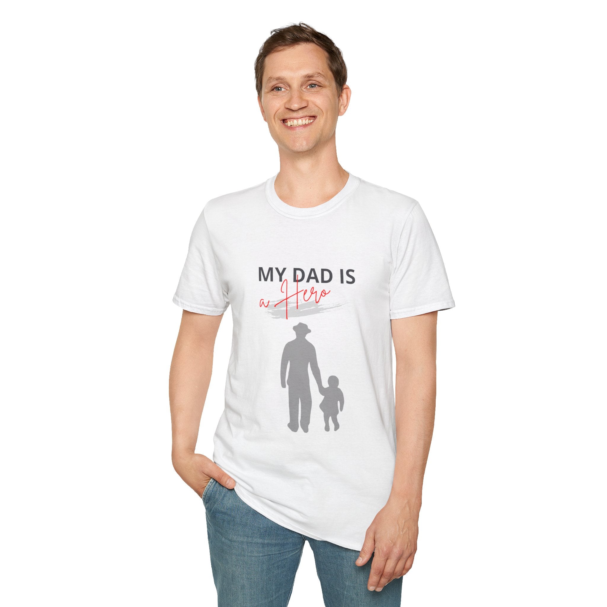 My Dad Is a Hero Unisex T-Shirt, Father's Day Gift, Casual Wear