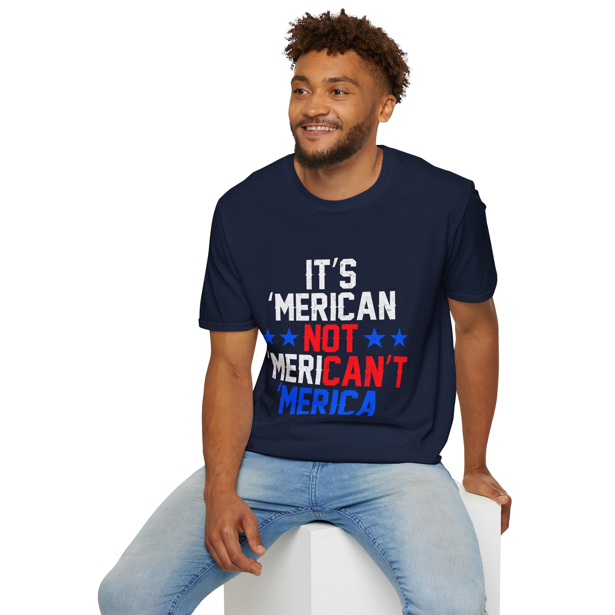 Patriotic Graphic Tee for Freedom Lovers - Unisex Softstyle T-Shirt, Casual Wear, Independence Day, Election Shirt, Gift Idea