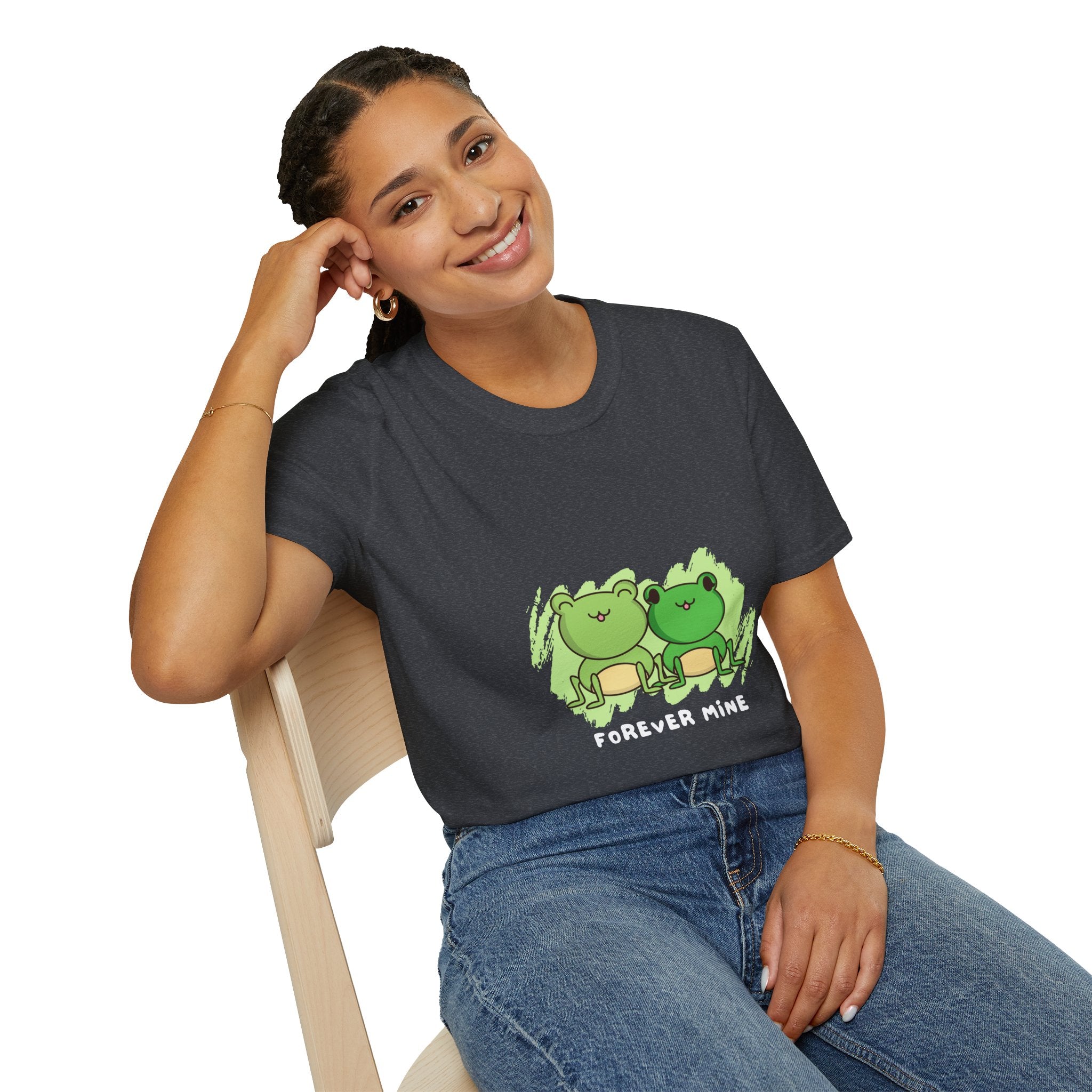 Forever Mine Couple T-Shirt, Cute Frog Lovers Gift, Unisex Softstyle Tee