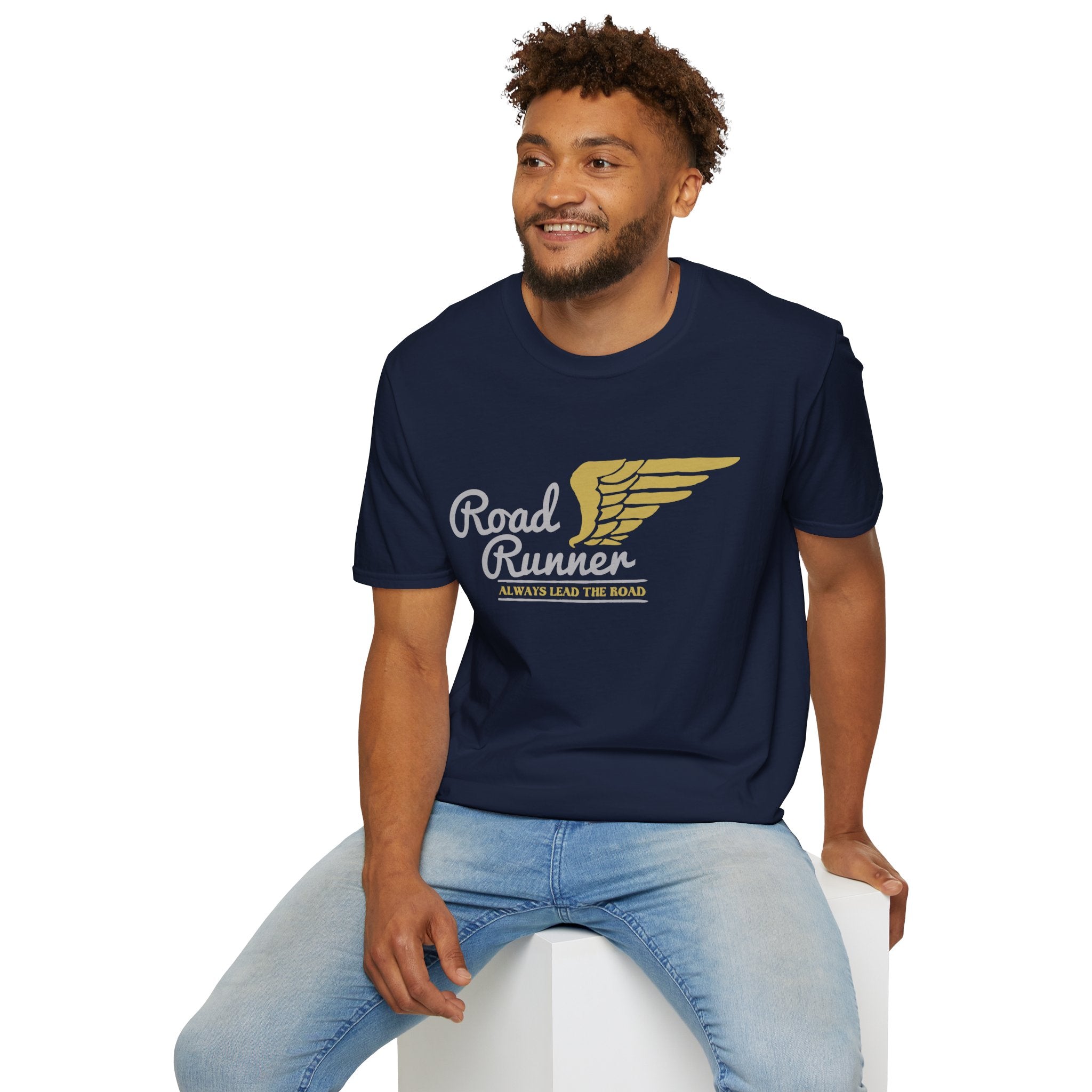 Road Runner Unisex Softstyle T-Shirt | Perfect Gift for Runners, Sports Lovers, Fitness Enthusiasts, Casual Wear, Marathon Events