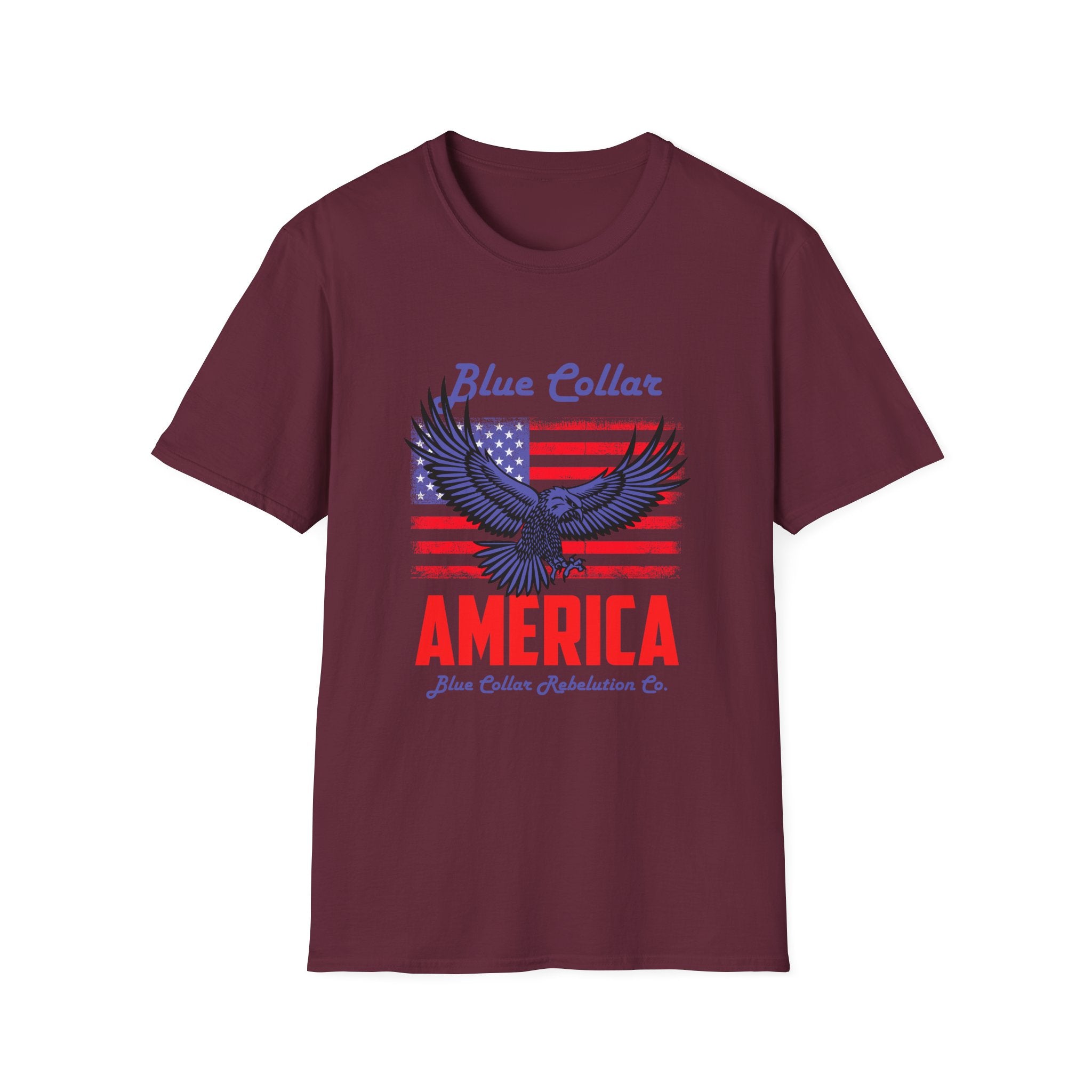Patriotic Eagle T-Shirt, Blue Collar Pride Shirt, USA Independence Day Tee, Vintage American Apparel, Unisex Graphic Tee