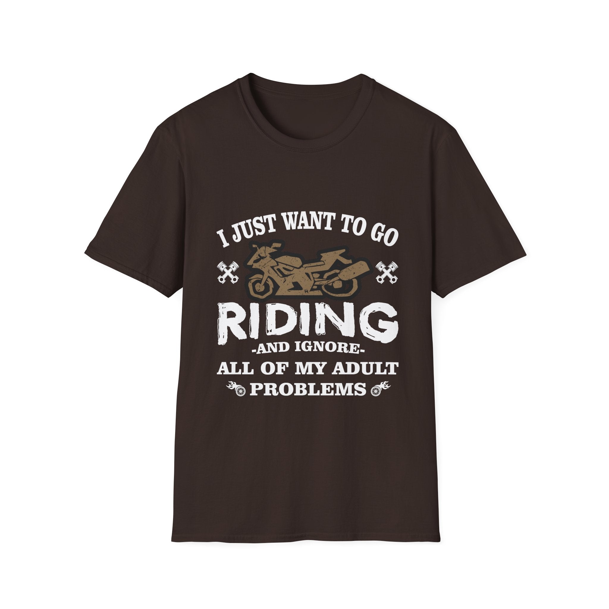 Unisex Riding T-Shirt - Perfect for Bikers, Adulting Humor, Birthdays, Gifts for Him, Summer Wear