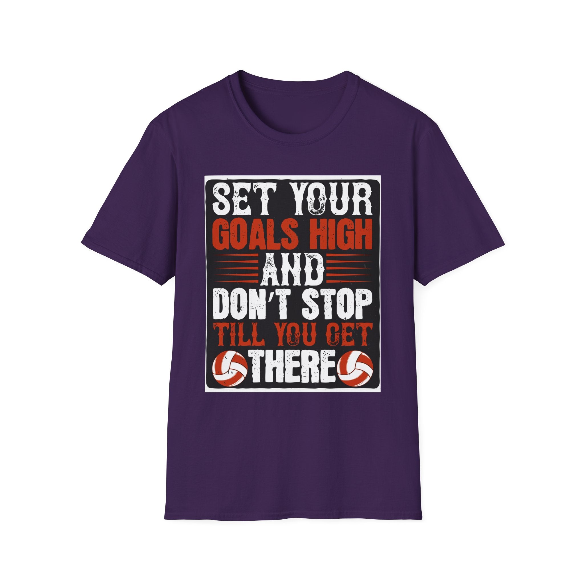 Motivational Unisex T-Shirt - "Set Your Goals High" - Inspirational Workout Tee