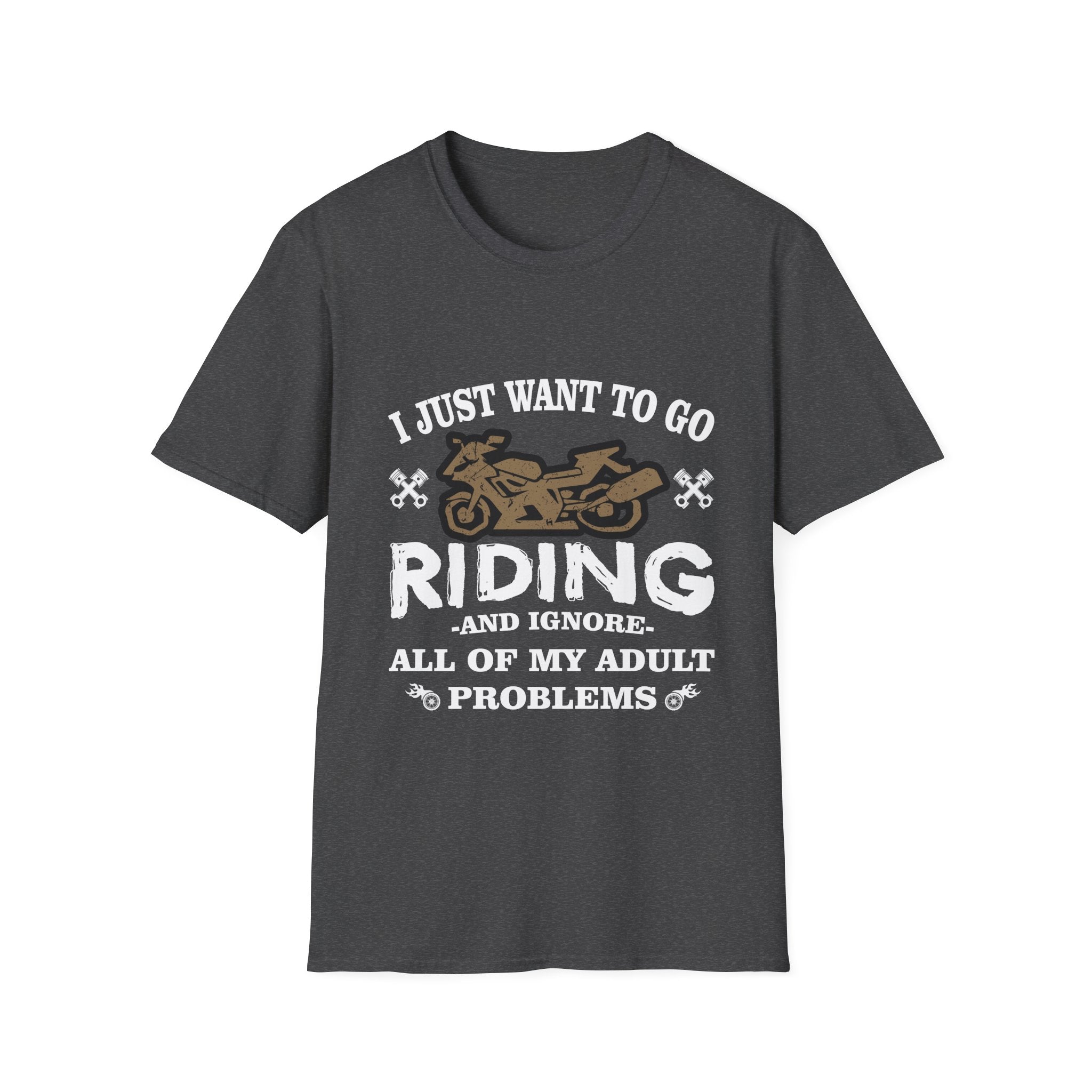 Unisex Riding T-Shirt - Perfect for Bikers, Adulting Humor, Birthdays, Gifts for Him, Summer Wear
