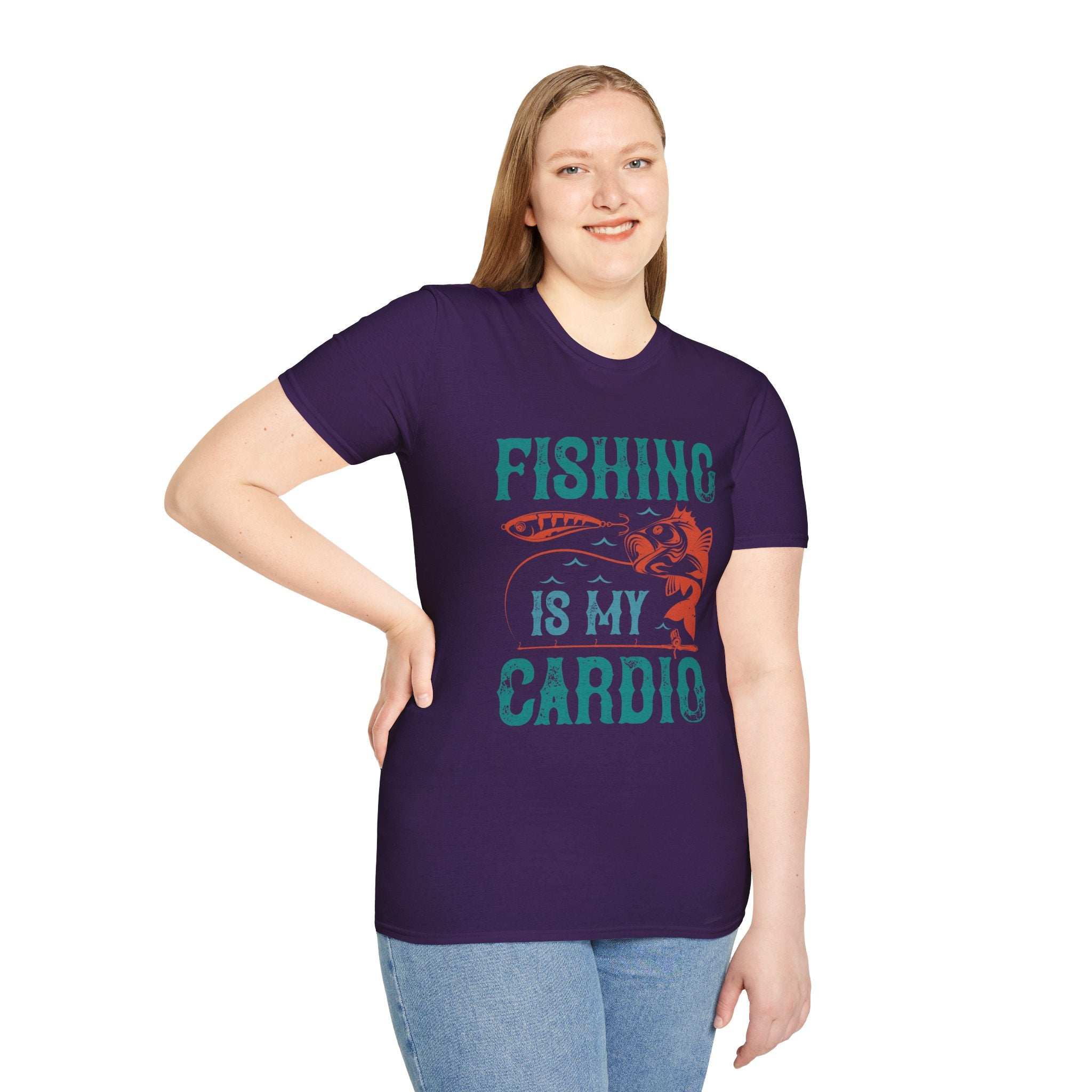 Fishing Is My Cardio Unisex Softstyle T-Shirt, Fishing  Tee