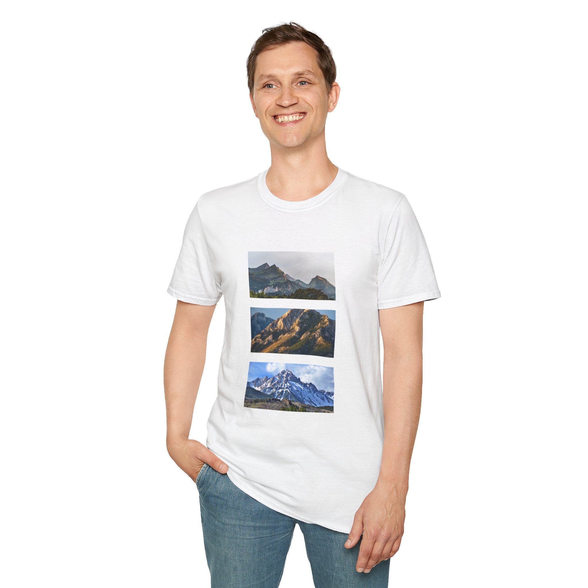 Mountain Photography Unisex Softstyle T-Shirt - Nature Lover Gift