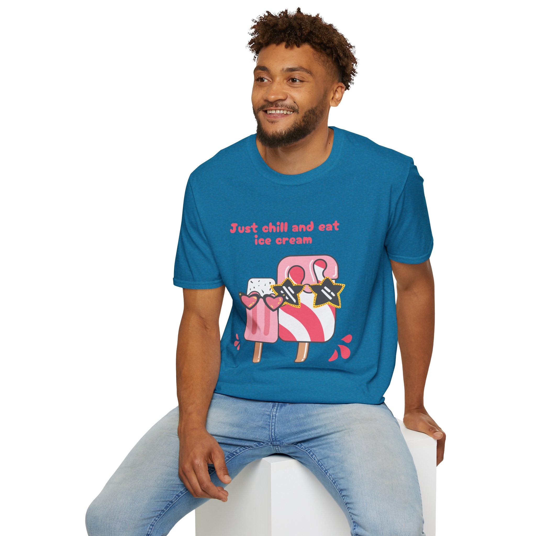 Summer Chill Ice Cream T-Shirt, Unisex Softstyle Tee, Cute Graphic Shirt
