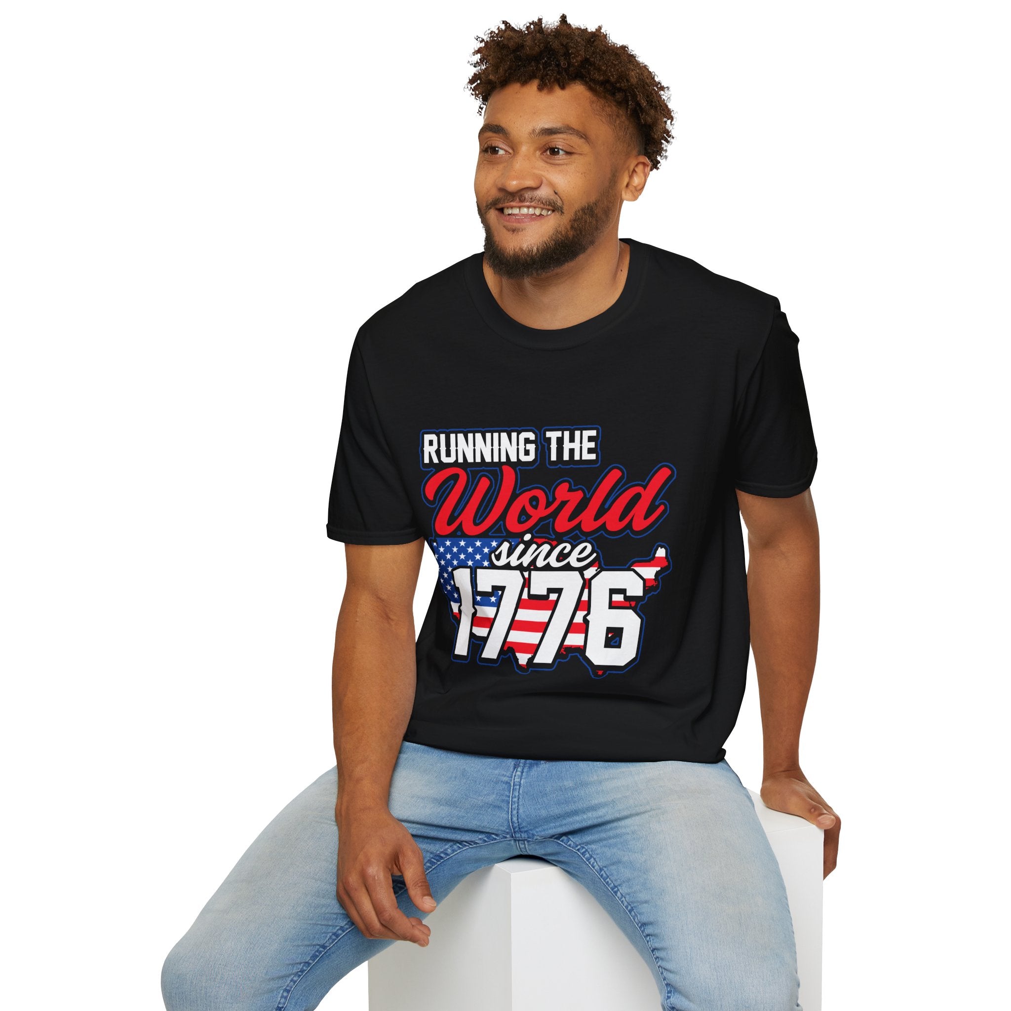 Patriotic Running T-Shirt: Celebrate Freedom, 4th of July, Sports Events, Unisex Tee, Gift for Fitness Lovers, Casual Wear