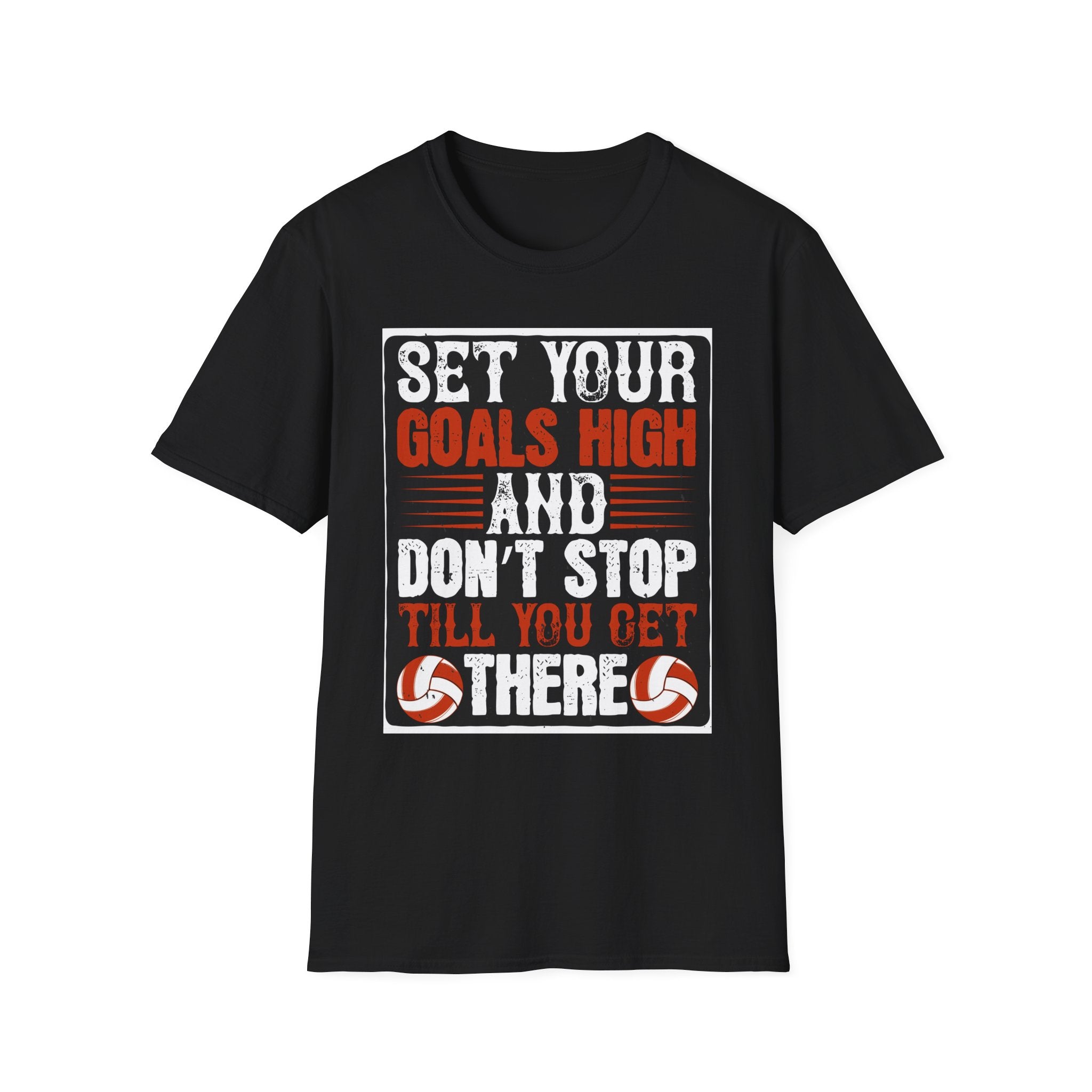Motivational Unisex T-Shirt - "Set Your Goals High" - Inspirational Workout Tee