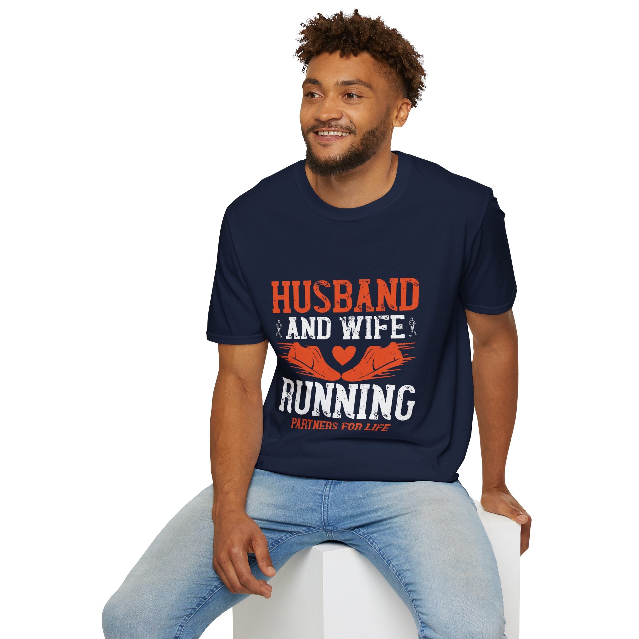 Couples Running T-Shirt, Husband and Wife Matching Tees