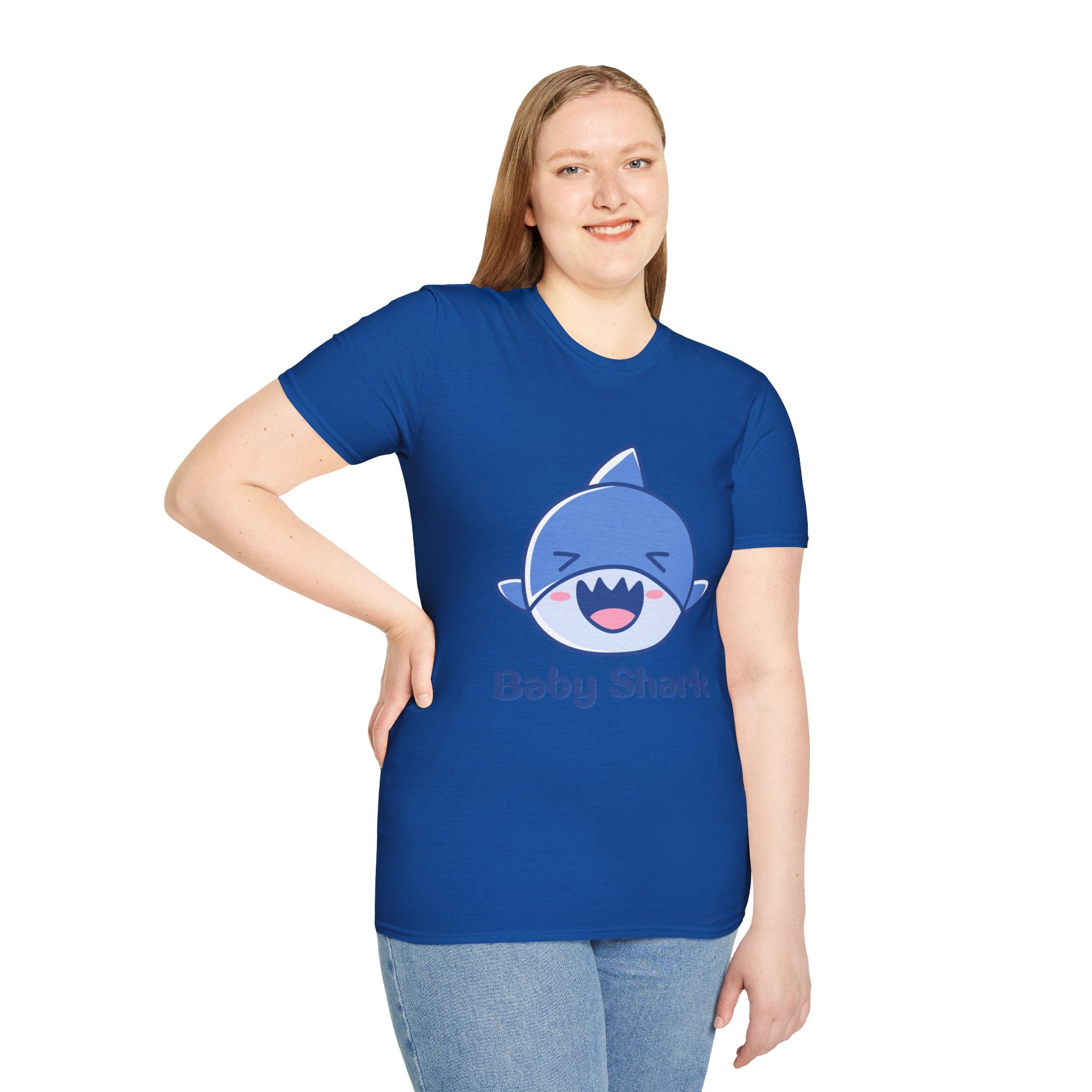 Baby Shark Softstyle T-Shirt, Fun Kids Tee, Cute Baby Shark Shirt