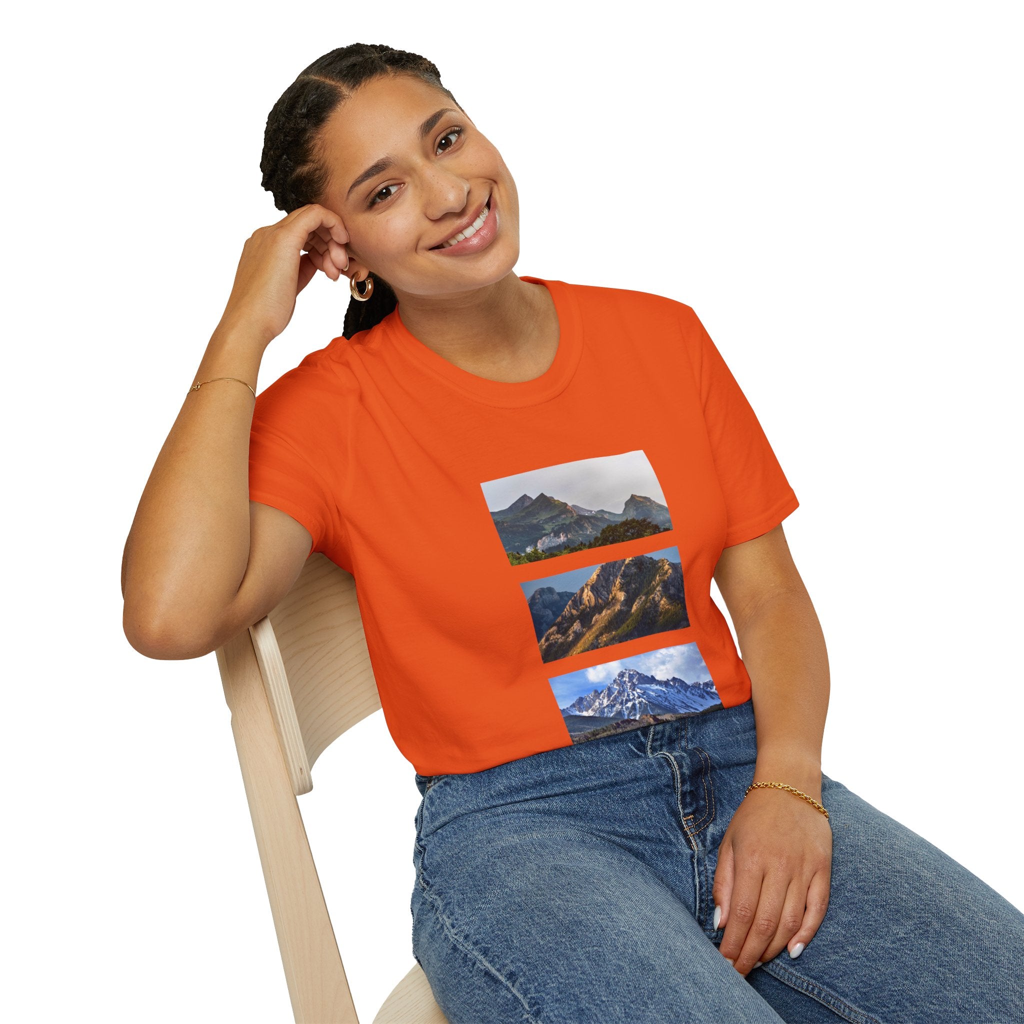 Mountain Photography Unisex Softstyle T-Shirt - Nature Lover Gift