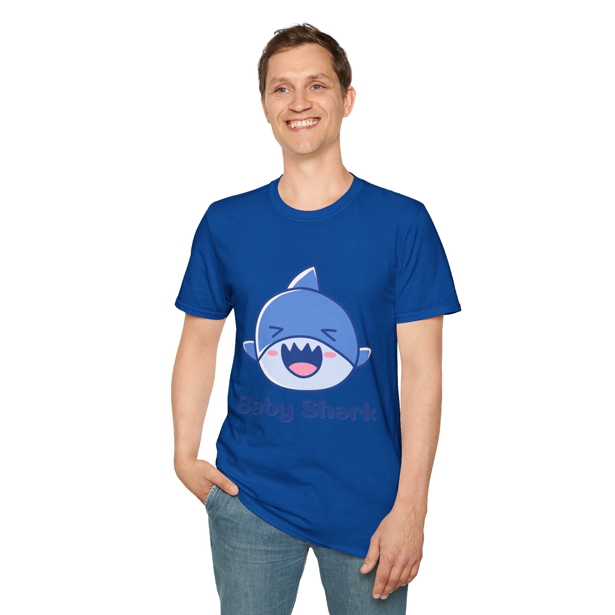Baby Shark Softstyle T-Shirt, Fun Kids Tee, Cute Baby Shark Shirt