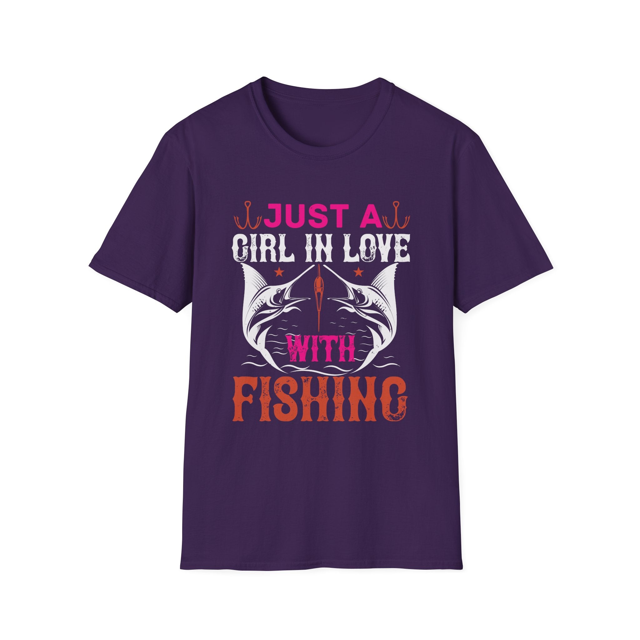 Fishing Lover T-Shirt for Women | Just a Girl in Love With Fishing, Gifts for Fisherwomen, Fishing Apparel, Outdoor Clothing, Birthday Gift