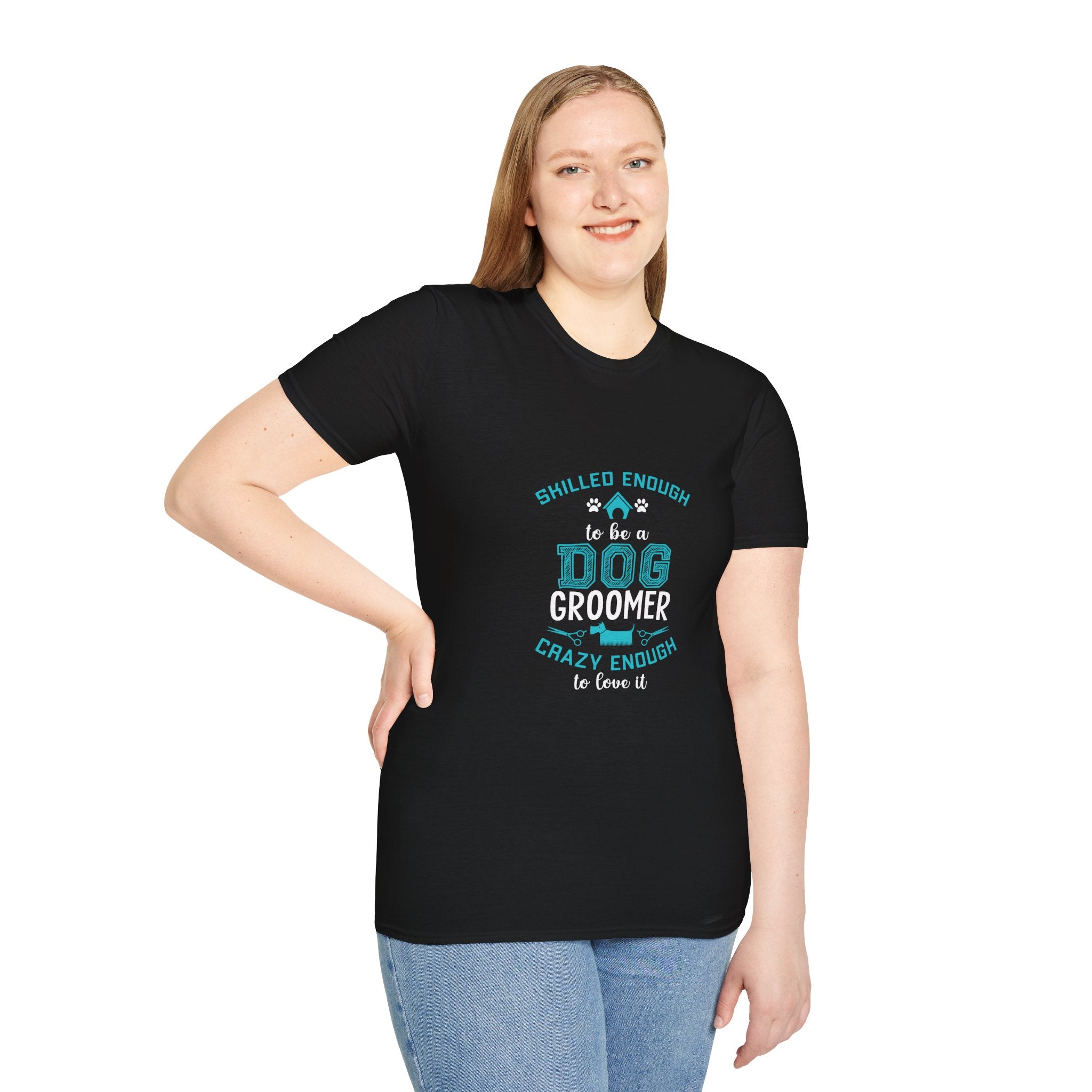 Skilled Enough Dog Groomer T-Shirt, Funny Pet Grooming Tee, Unisex Graphic Tee, Dog Lover Gift, Birthday or Holiday Apparel