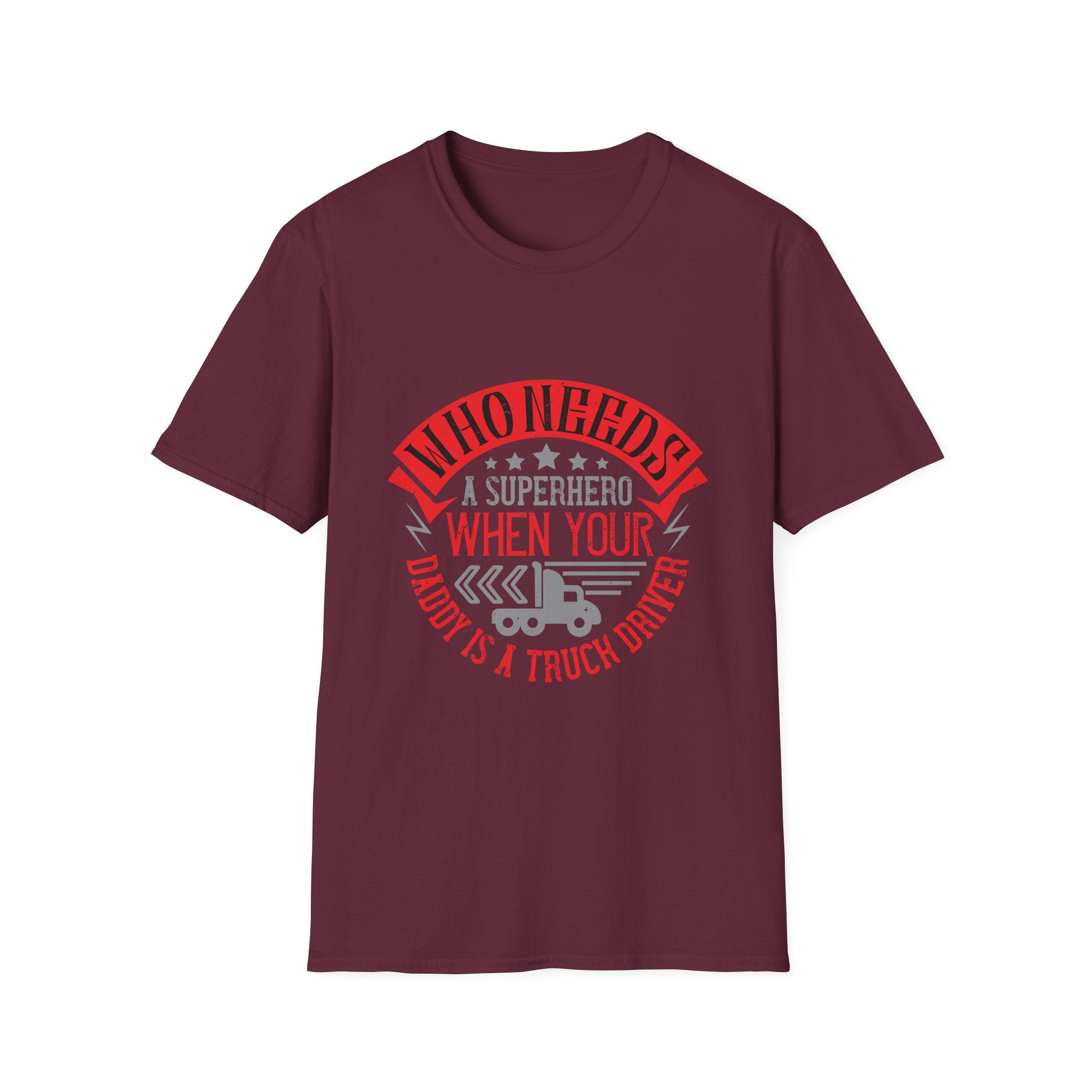Superhero Dad Truck Driver T-Shirt, Father's Day Gift, Unisex Tee